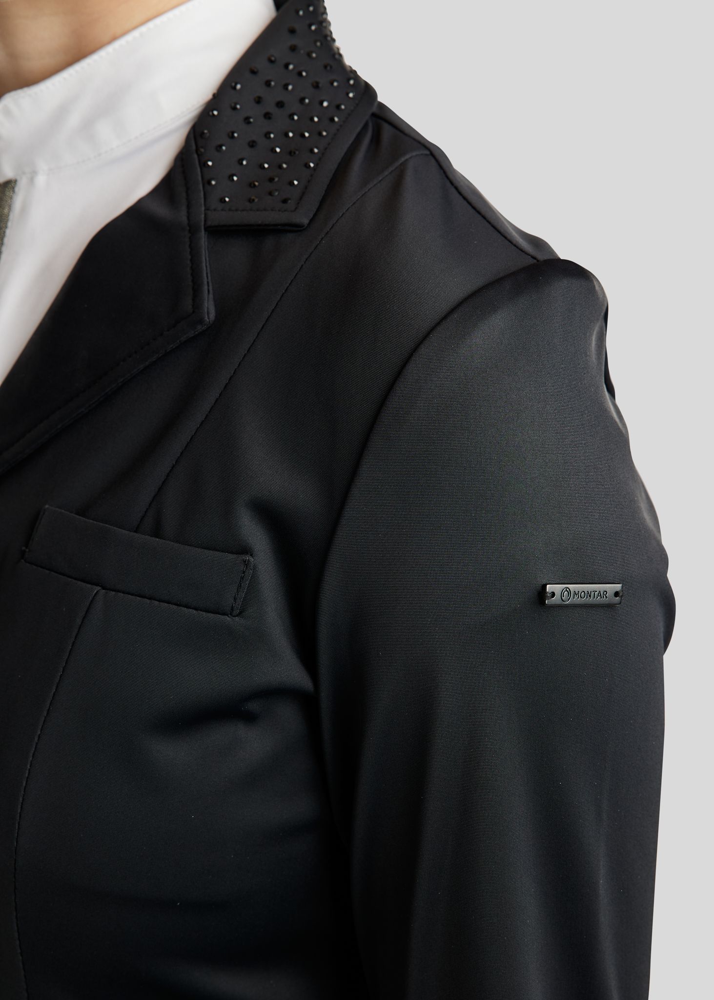 Short Dressage Softshell Tail Coat - Black 