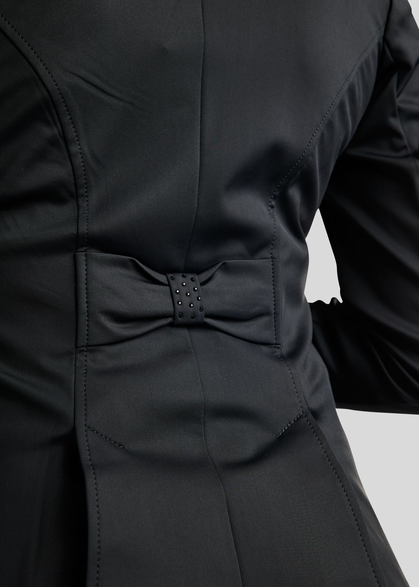 Short Dressage Softshell Tail Coat - Black 