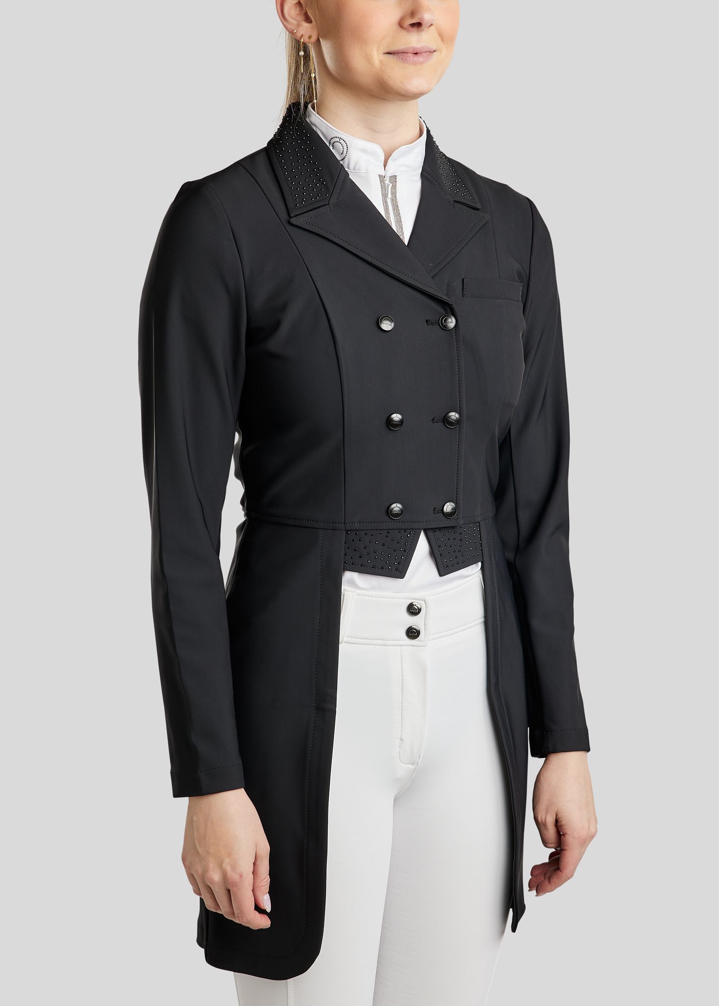 Long Softshell Tail Coat - Black 