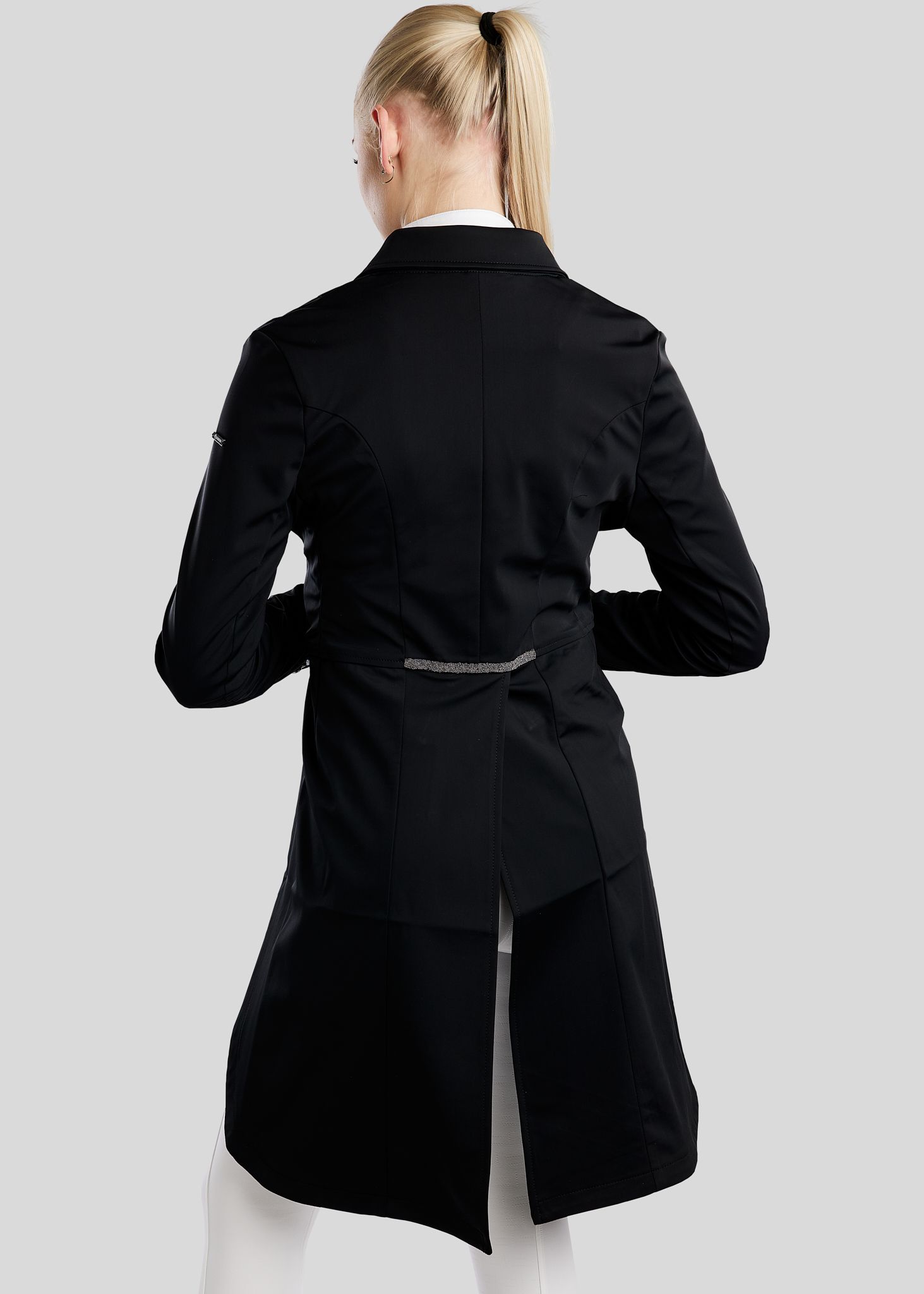 MoGloria Softshell Long Tailcoat w. Gun Metal Caviar Tape - Black 
