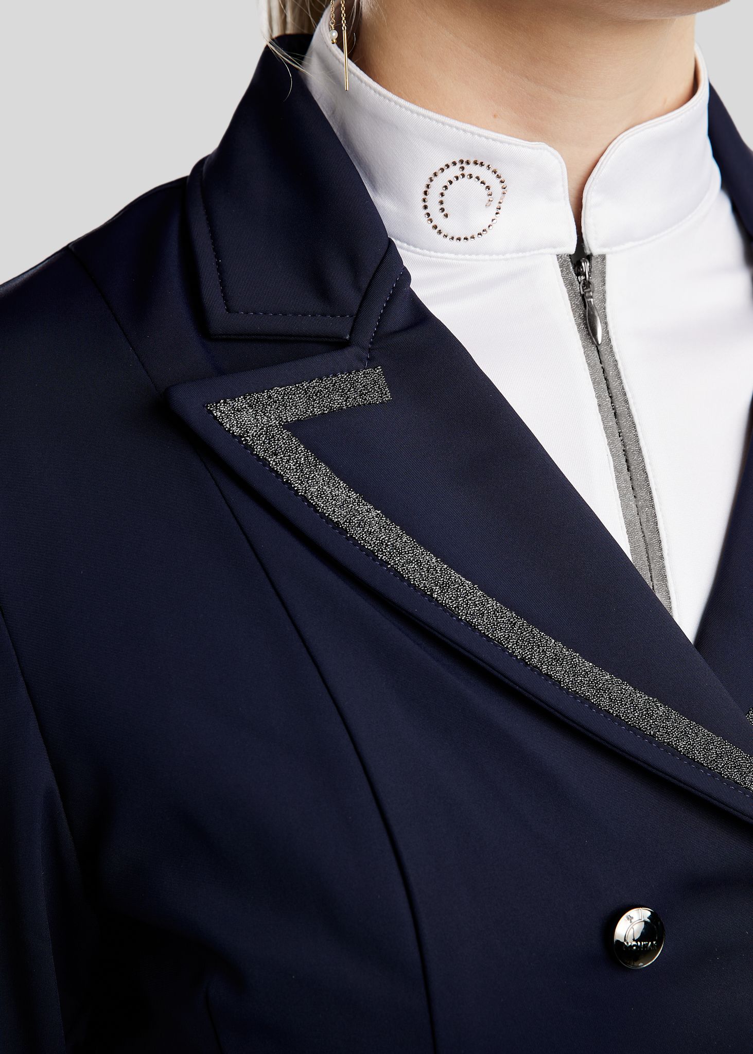 MoGloria Softshell Long Tailcoat w. Gun Metal Caviar Tape - Navy