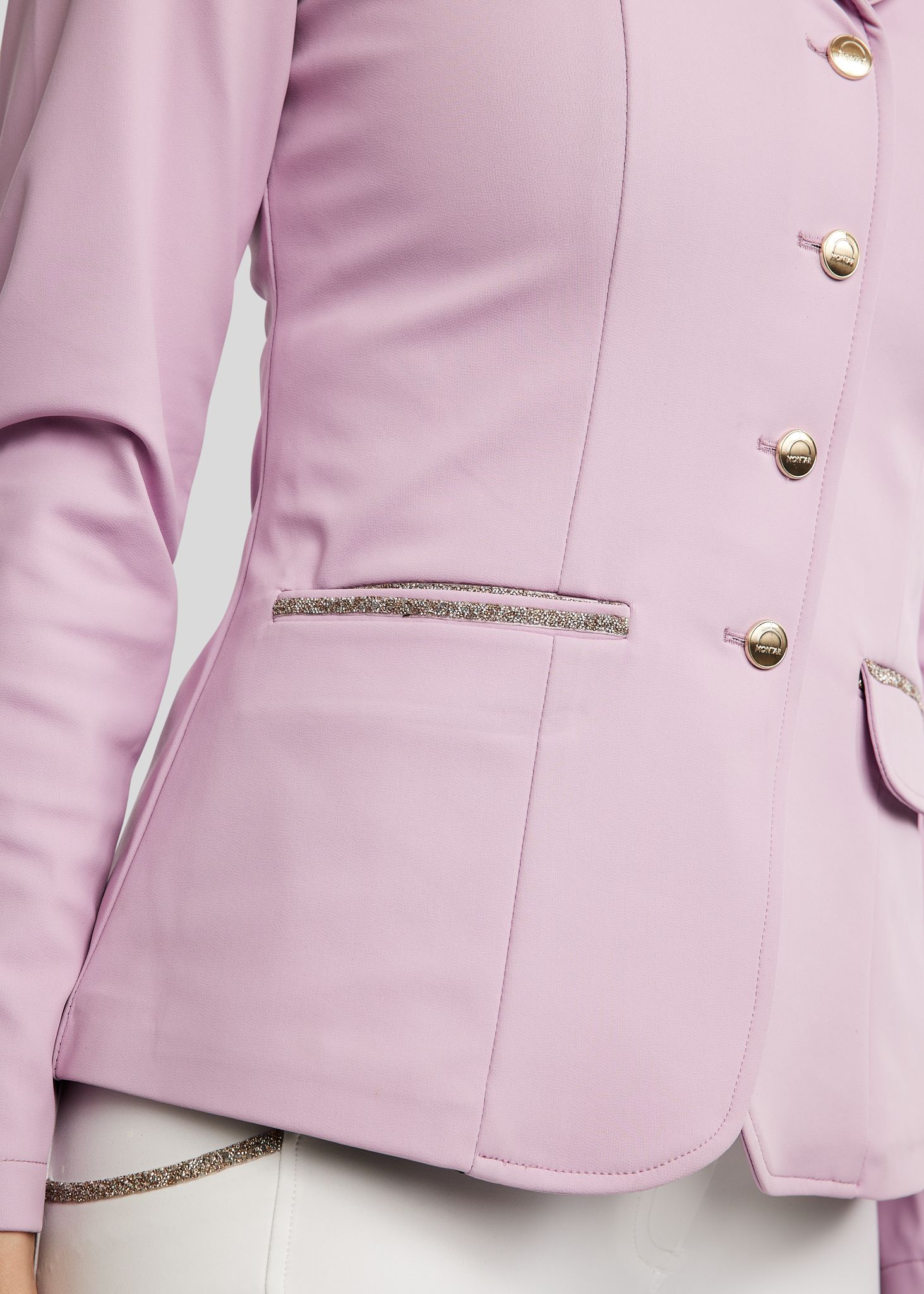 MoLila Competition Jacket w. Champagne Crystal Tape - Candy Pink