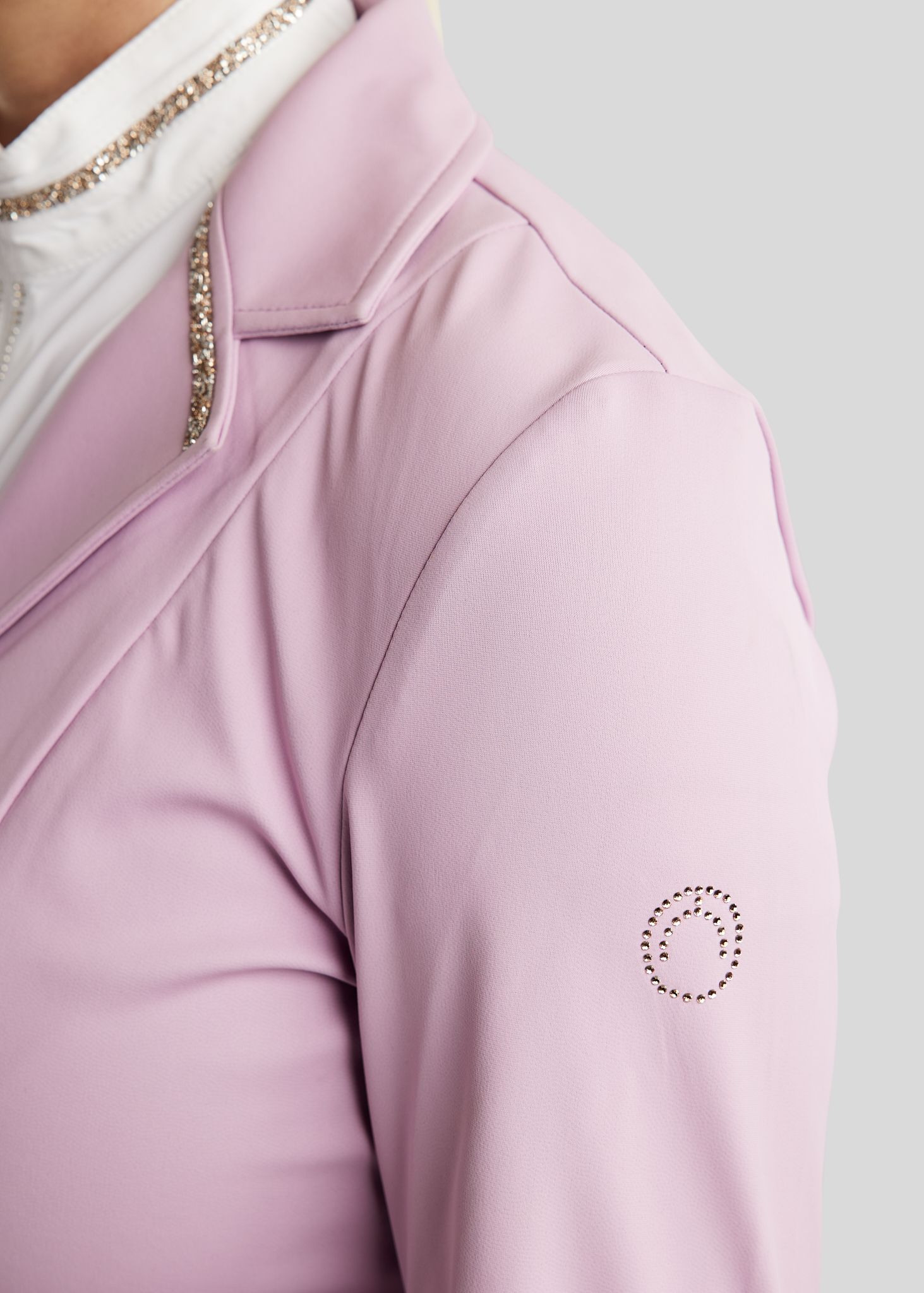 MoLila Competition Jacket w. Champagne Crystal Tape - Candy Pink