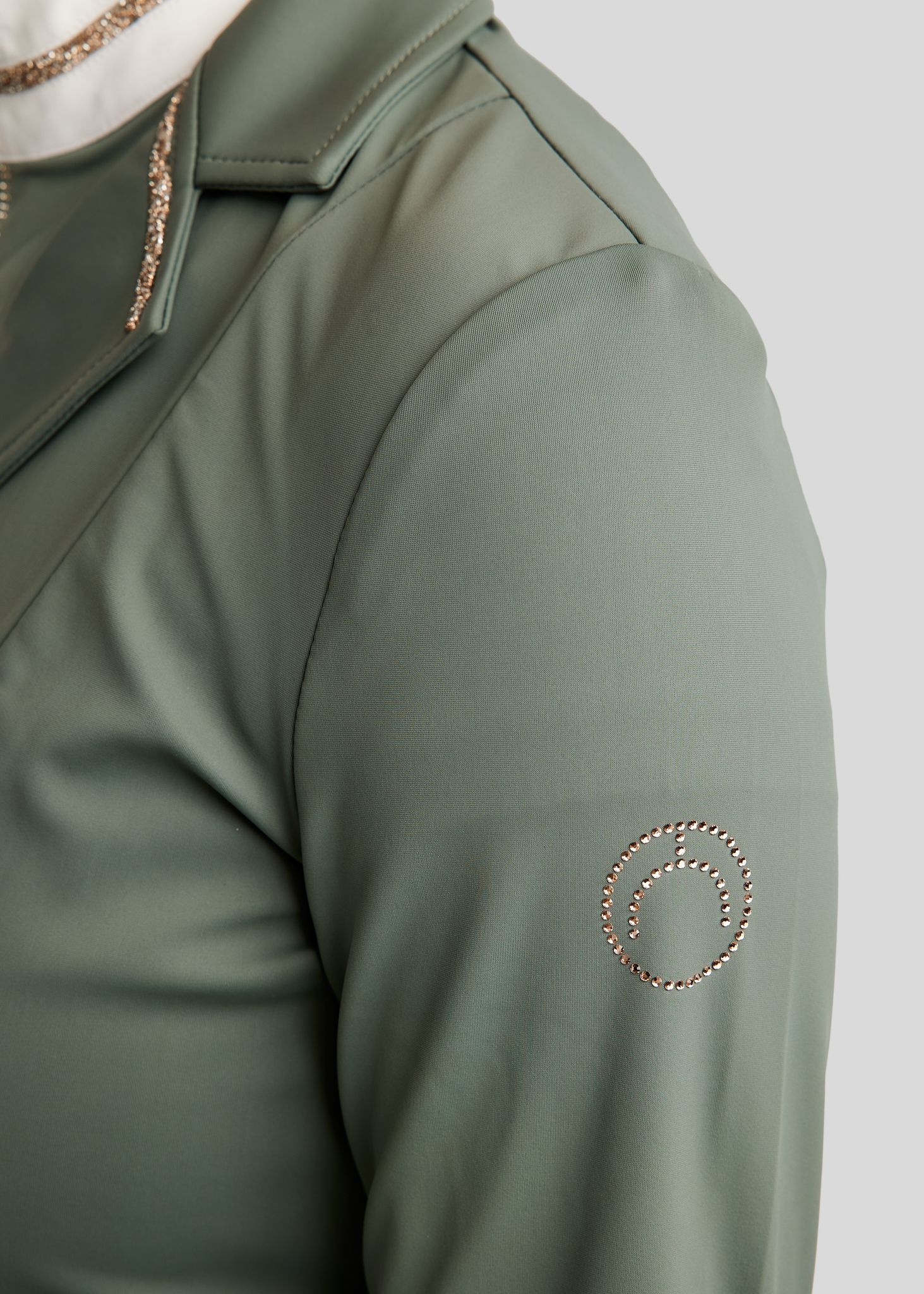 MoLila Competition Jacket w. Champagne Crystal Tape - Jade