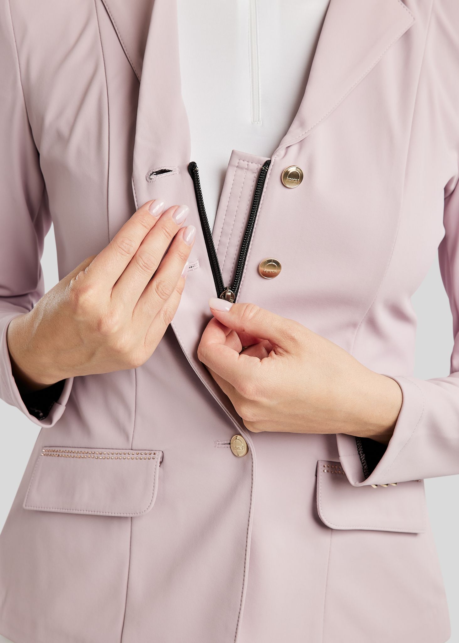 MoEverlisa Competition Jacket w. Champagne Crystals - Cheeky Pink 