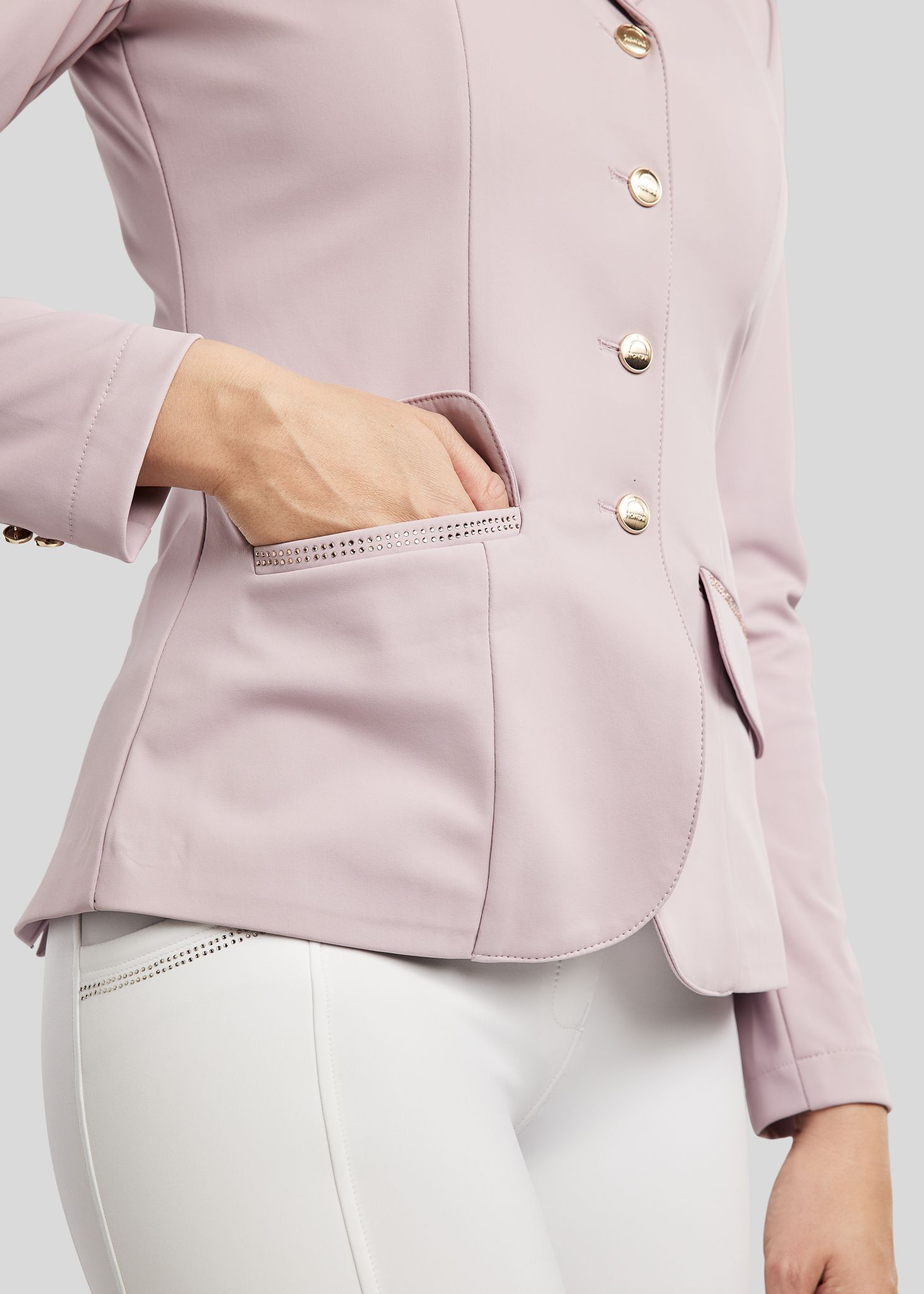 MoEverlisa Competition Jacket w. Champagne Crystals - Cheeky Pink 