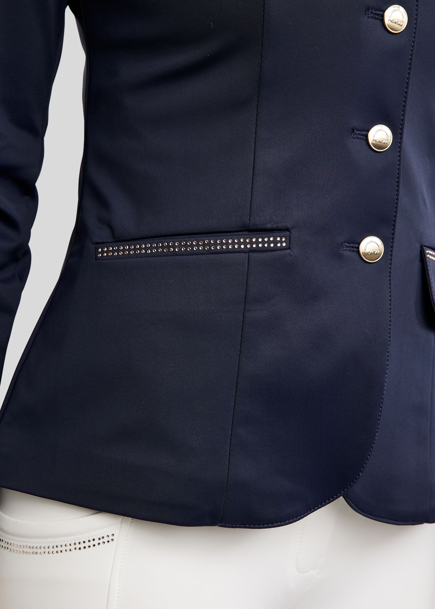 MoEverlisa Competition Jacket w. Champagne Crystals - Navy 