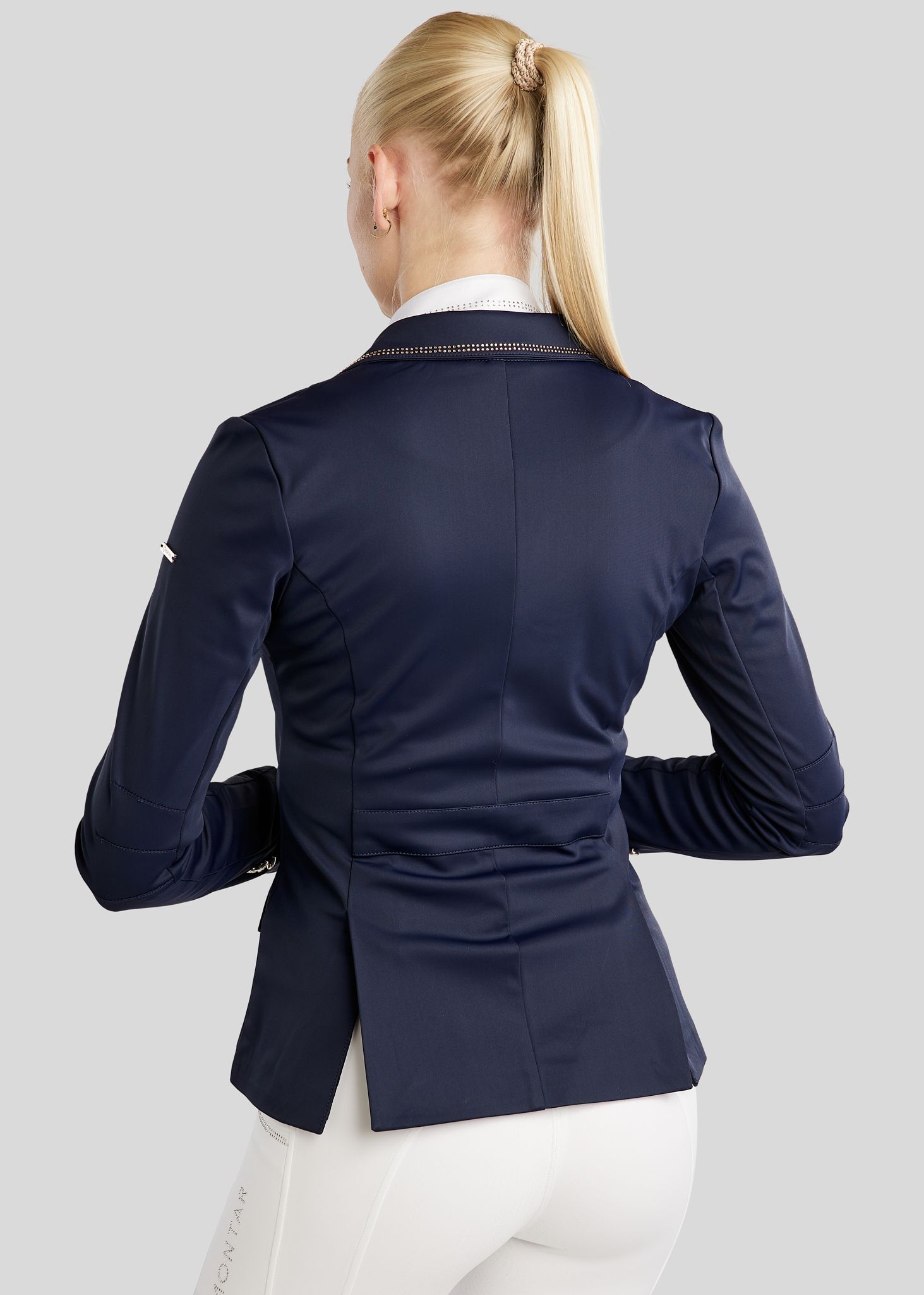 MoEverlisa Competition Jacket w. Champagne Crystals - Navy 