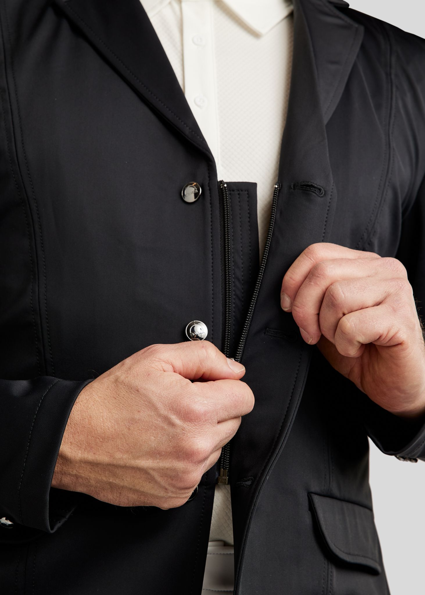 MoJoe Mens Competition Jacket w. Gun Metal Details - Black 