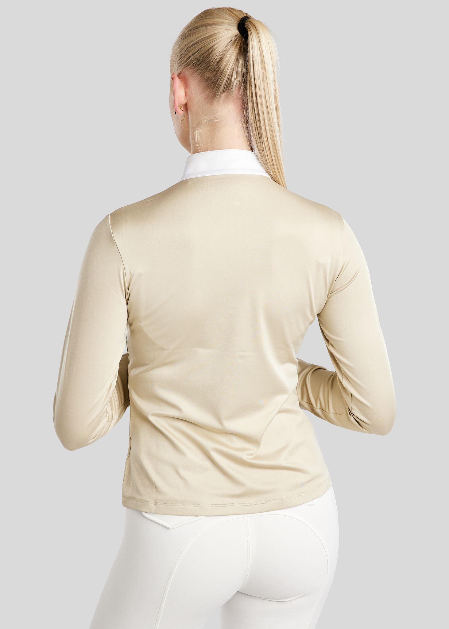 MoMarlie Competition Shirt w. Caviar Tape - Grey Beige 