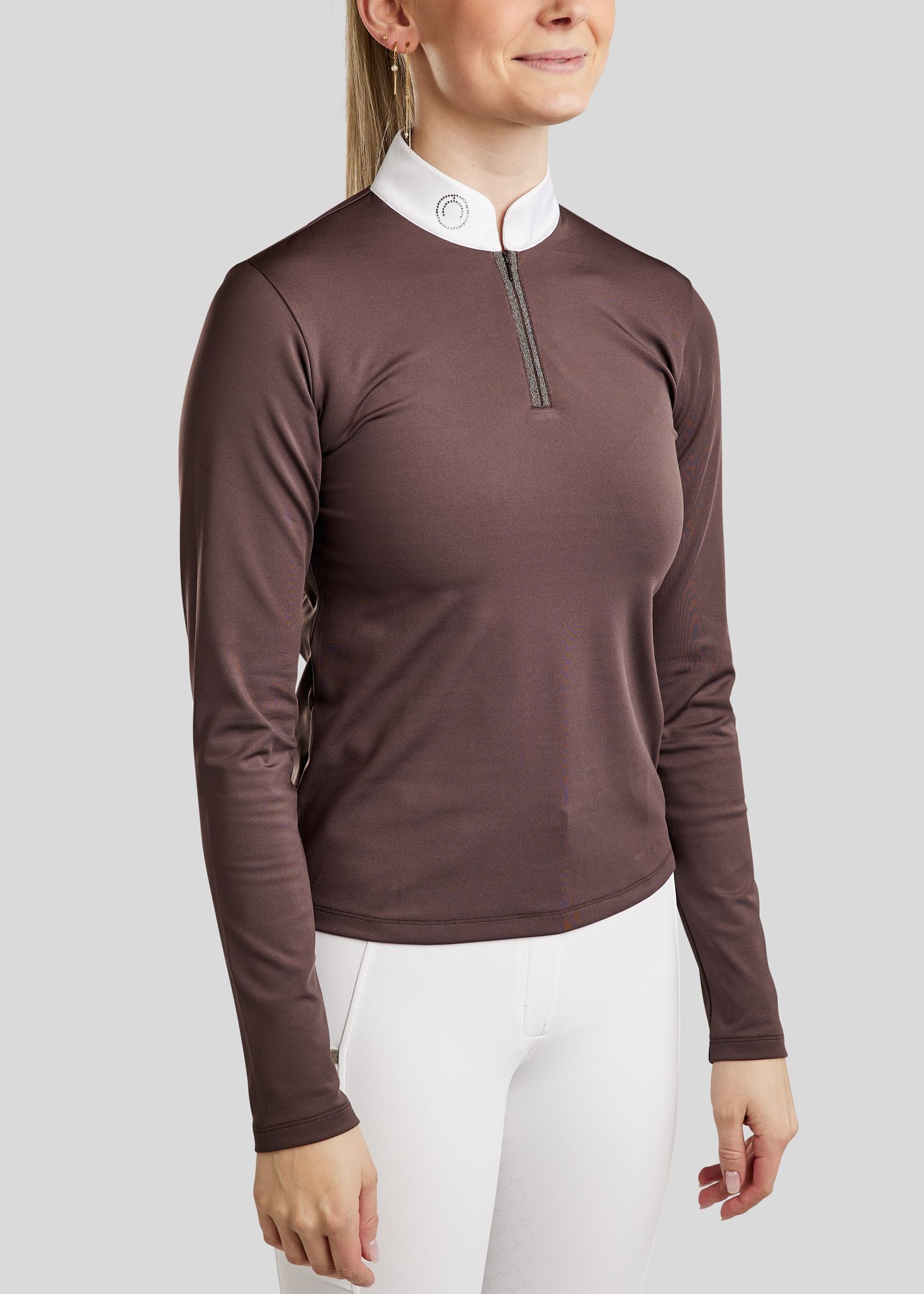 MoMarlie Competition Shirt w. Caviar Tape - Black Peony 