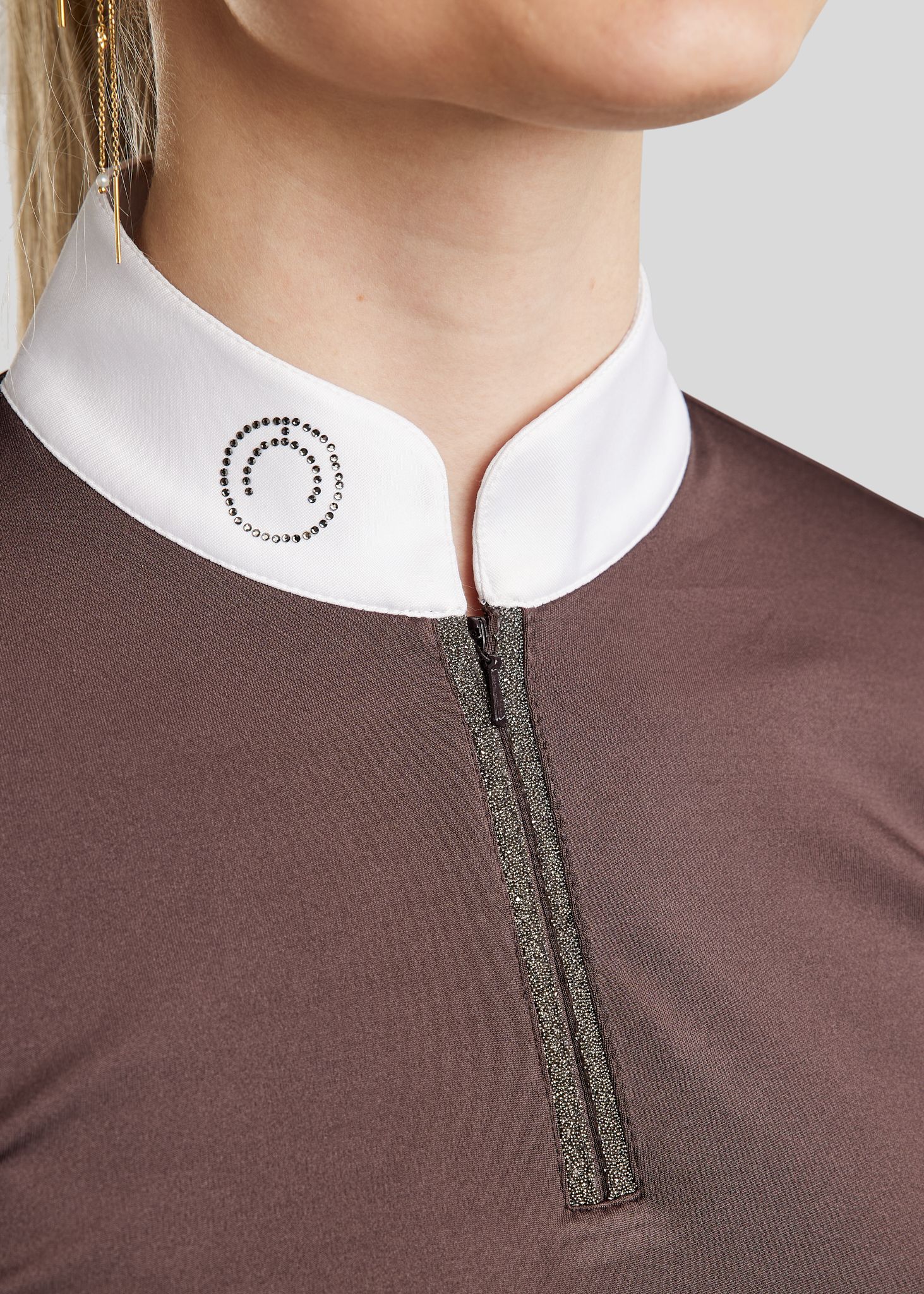 MoMarlie Stævnebluse m. Caviar Tape - Black Peony 