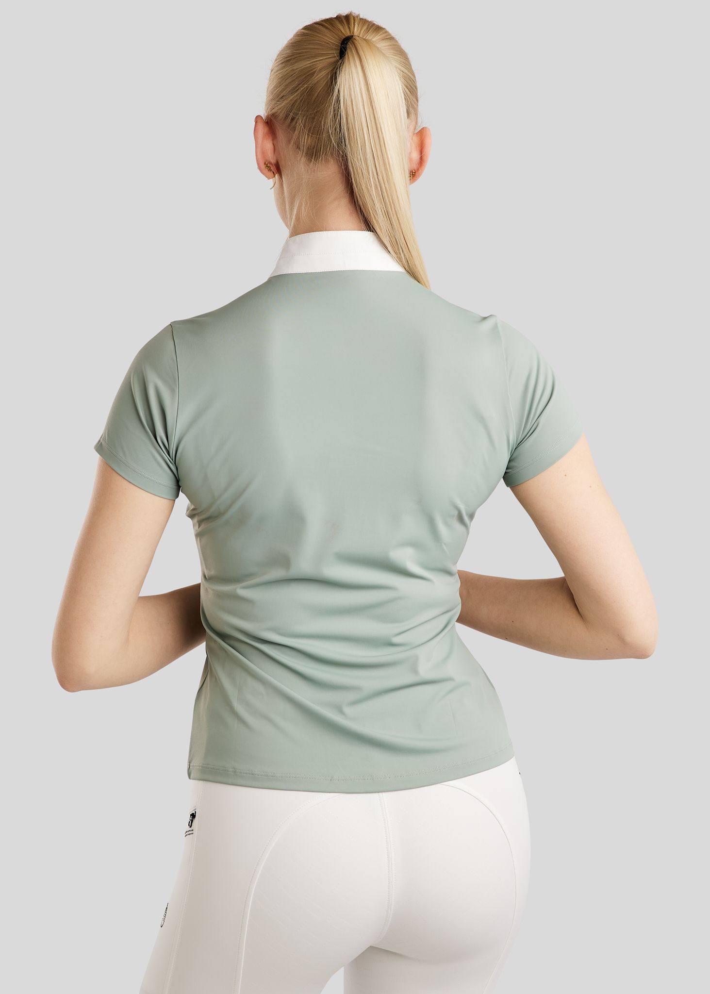 MoPearl Competition Shirt w. Pintucks and Gun Metal Crystas - Turin