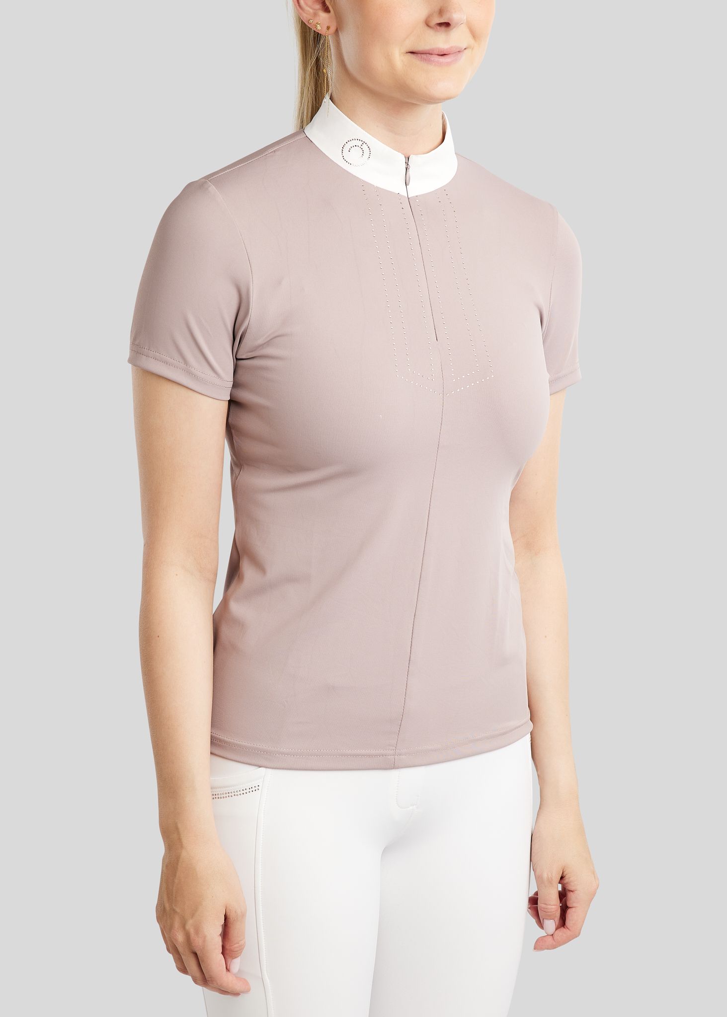 MoVioletta Competition Shirt w. Champagne Crystals - Blush 