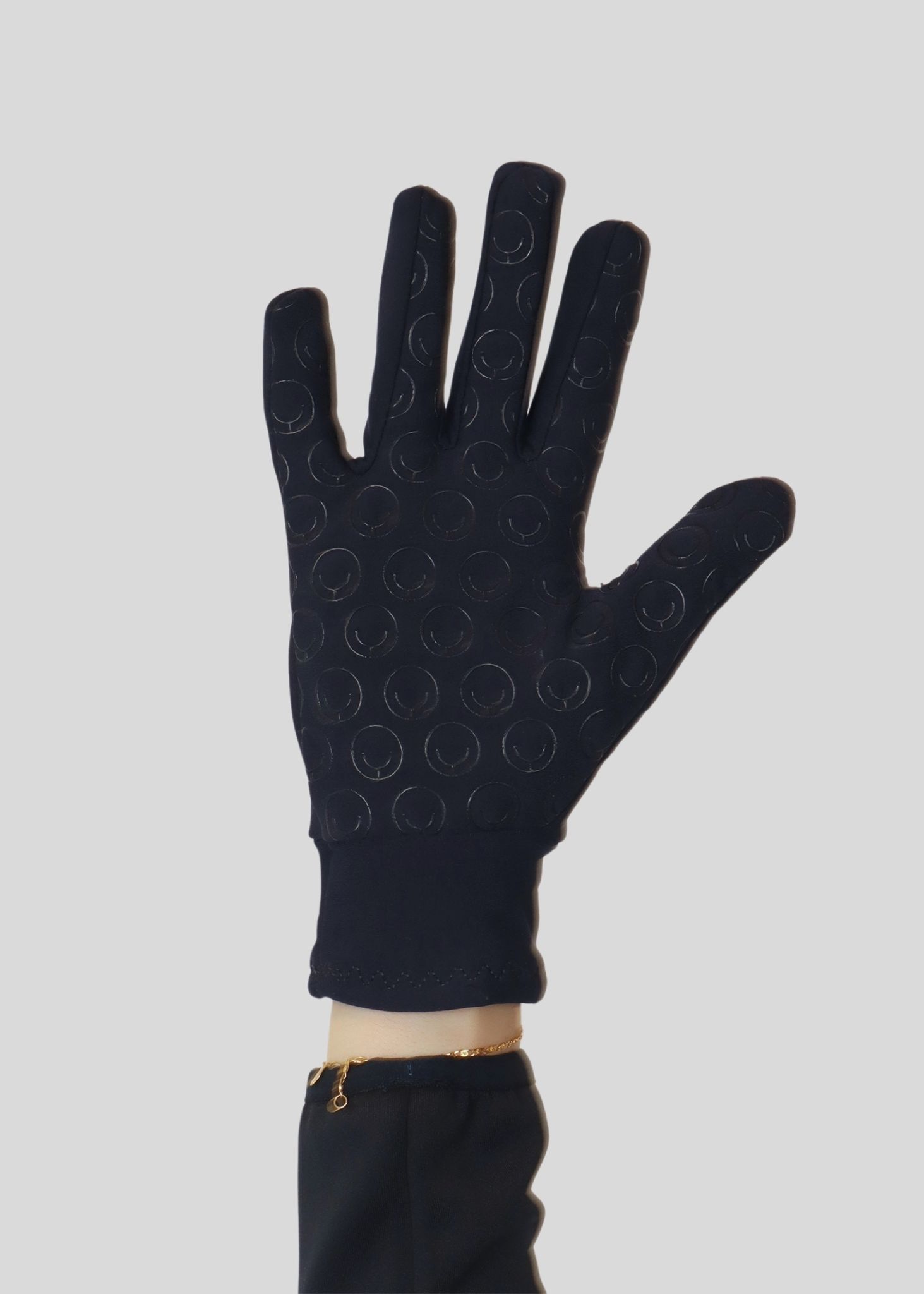 Navy softshell gloves