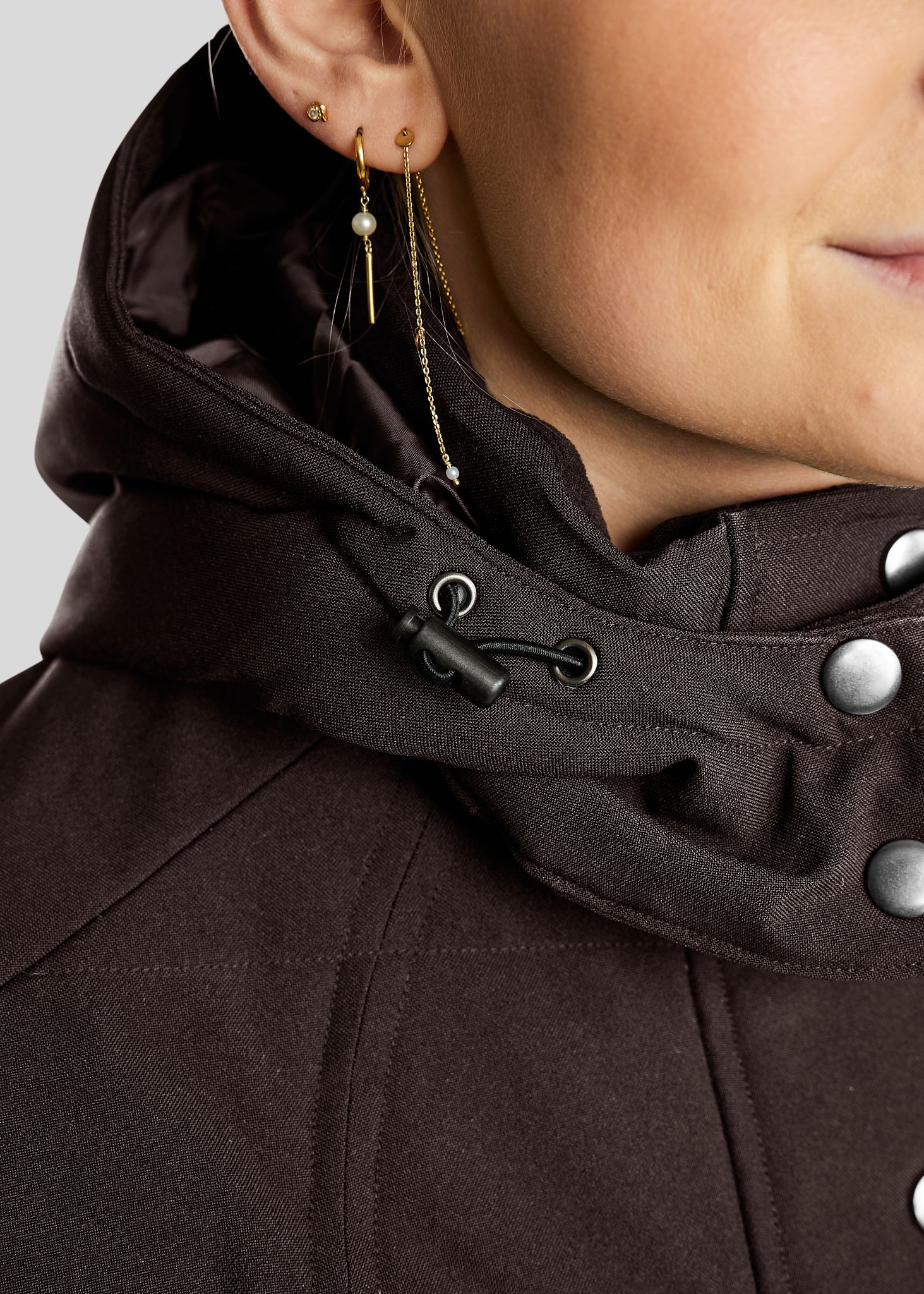 Dicte Extralong Jacket - Brown