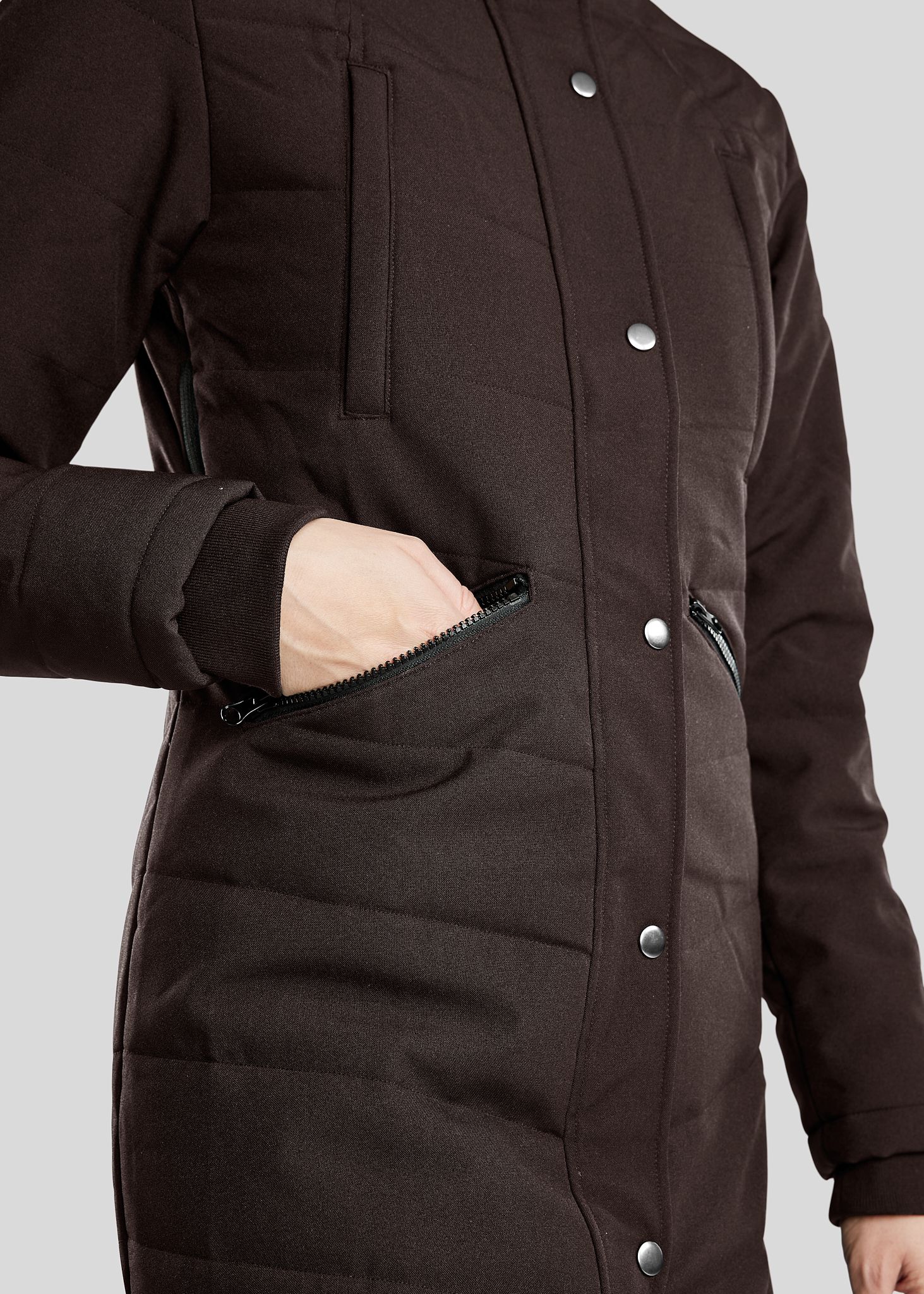 Dicte Extralong Jacket - Brown