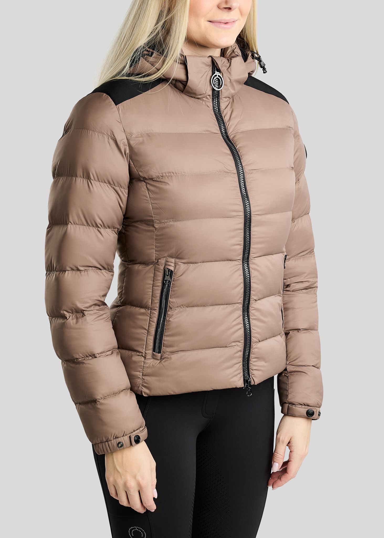 MoAthena REFINED short jacket Nougat Brown