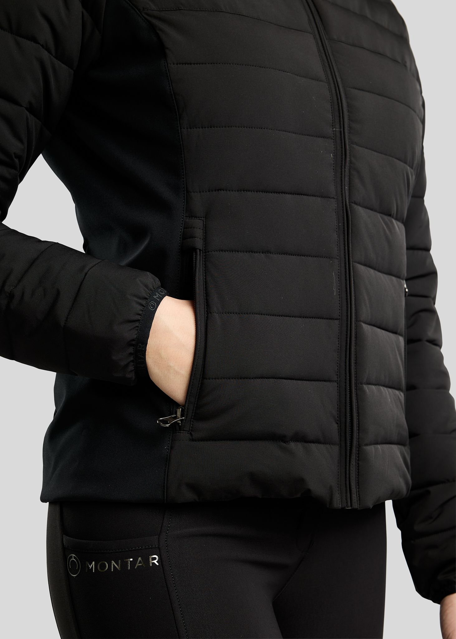 MoRuby Padded Jacket w. Softshell - Black 