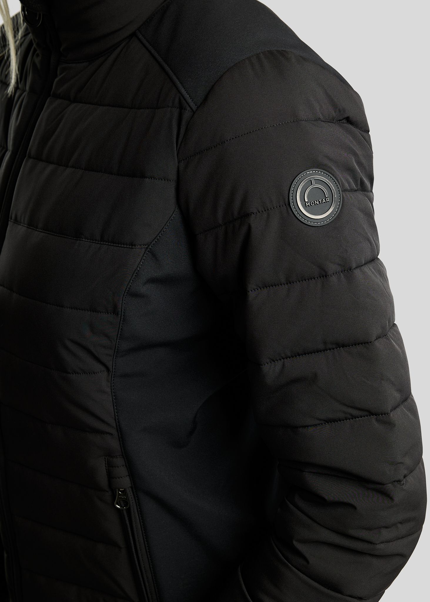 MoRuby Padded Jacket w. Softshell - Black 