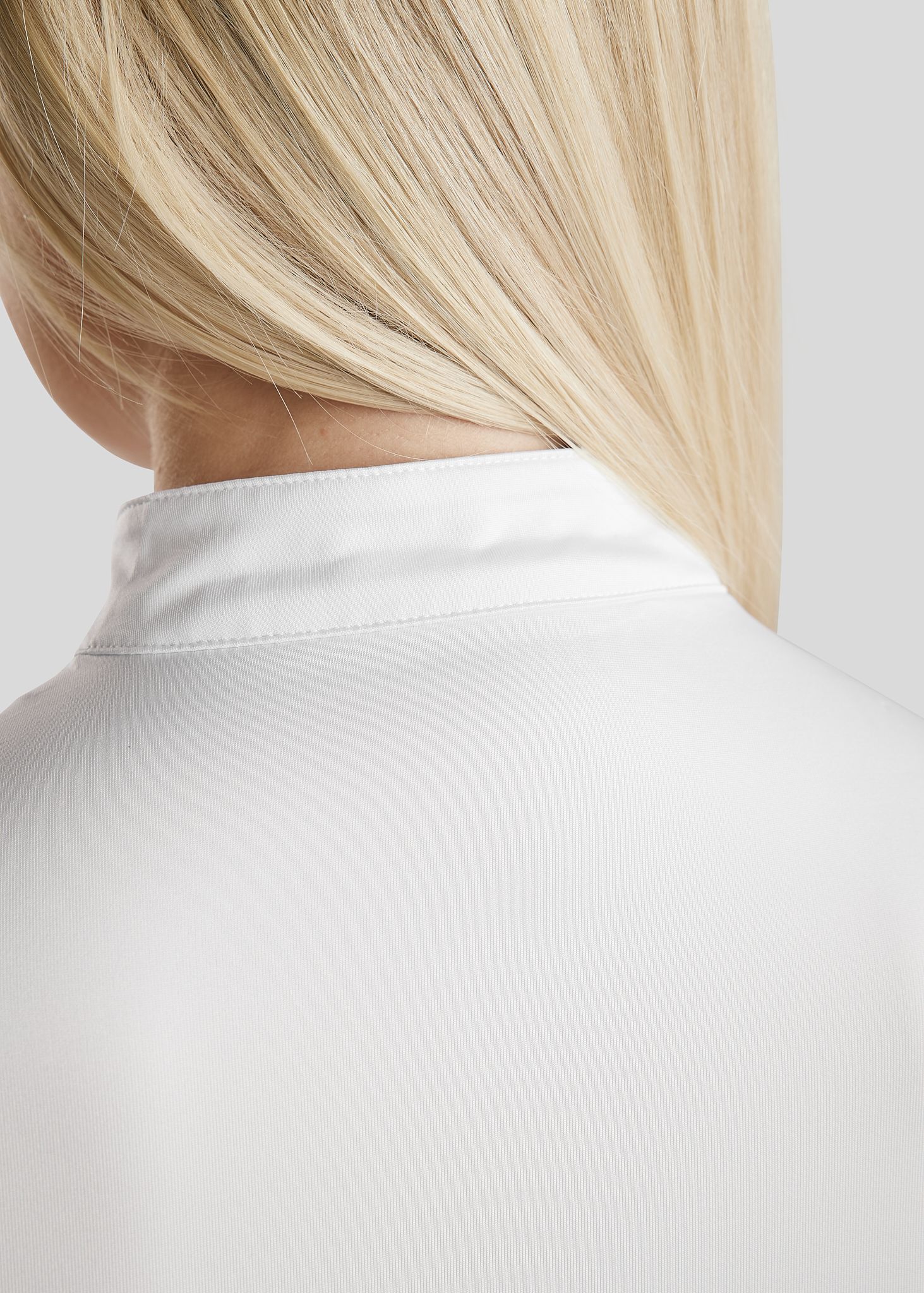 Everly Short Sleeved Polo w. Rosegold Crystals - White 