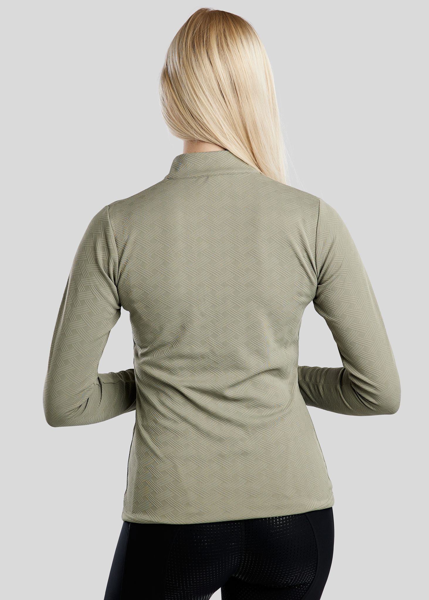 MoCilia Jacquard REFINED Trainingshirt - Dusty Green 