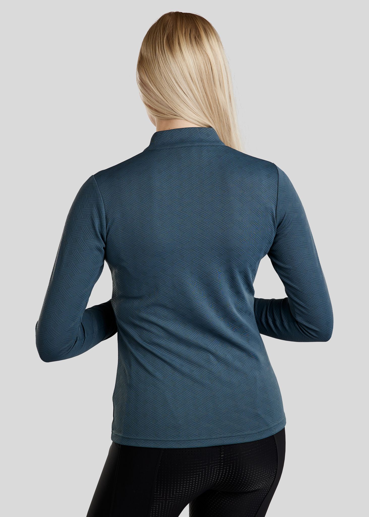 MoCilia Jacquard REFINED Træningsbluse - Dark Slate 