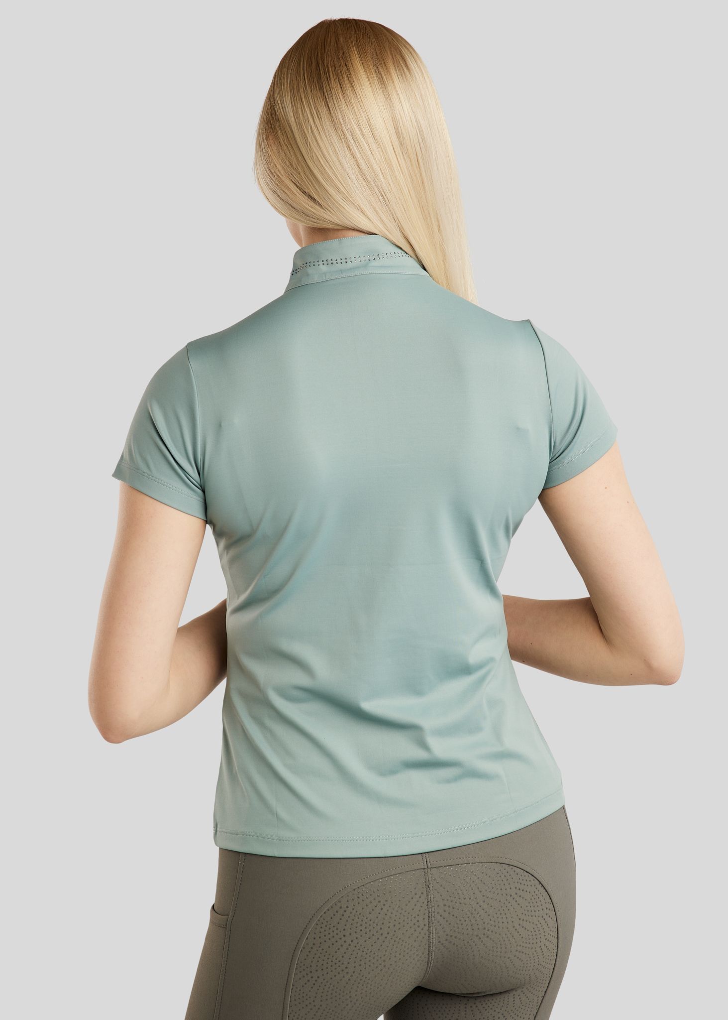 MoBlair SS Polo w. Gun Metal Crystals - Turin