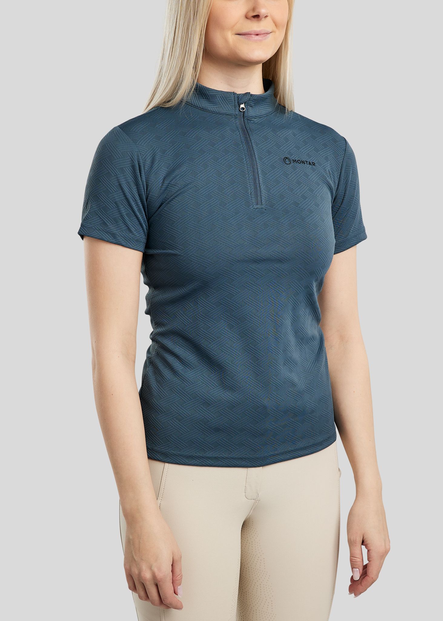 MoCilia REFINED Short Sleeved Jacquard Trainingsshirt - Dark Slate 