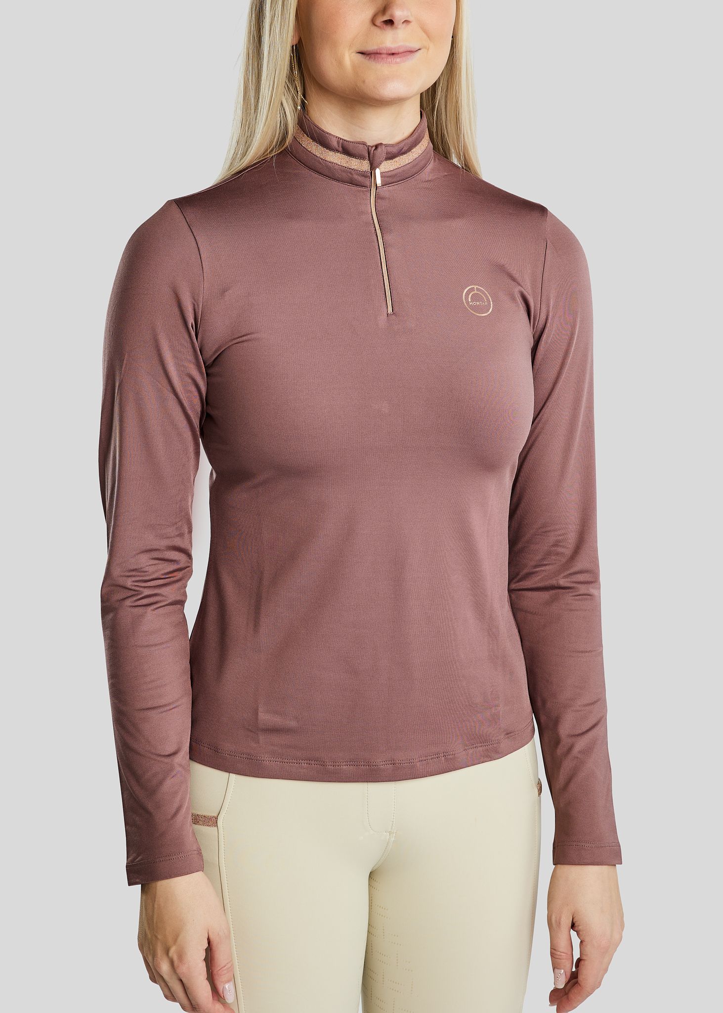 MoGlenda Thermo Polo w. Rosegold Caviar Tape - Dusty Rose 