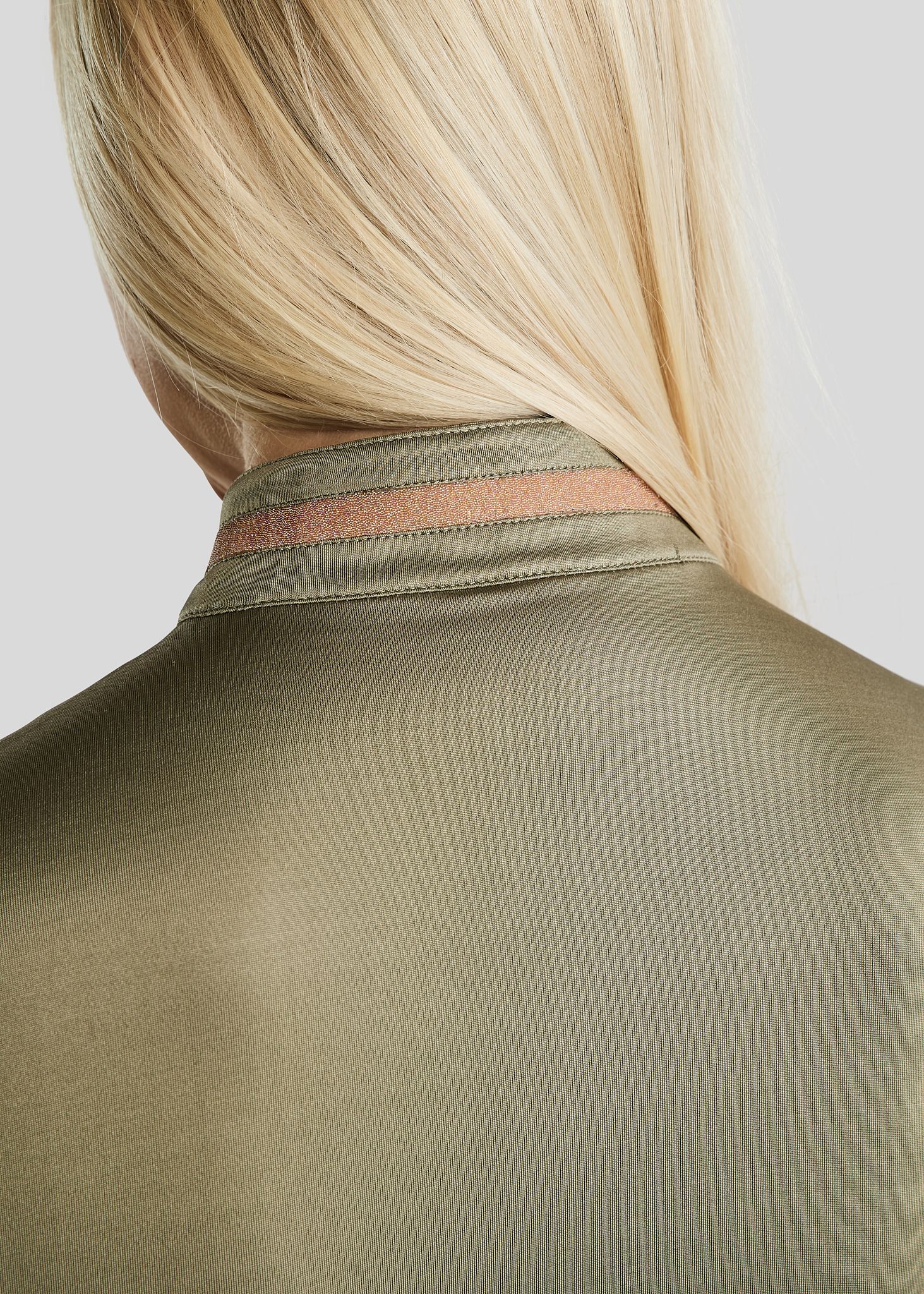 MoGlenda Thermo Polo w. Rosegold Caviar Tape - Dusty Green 