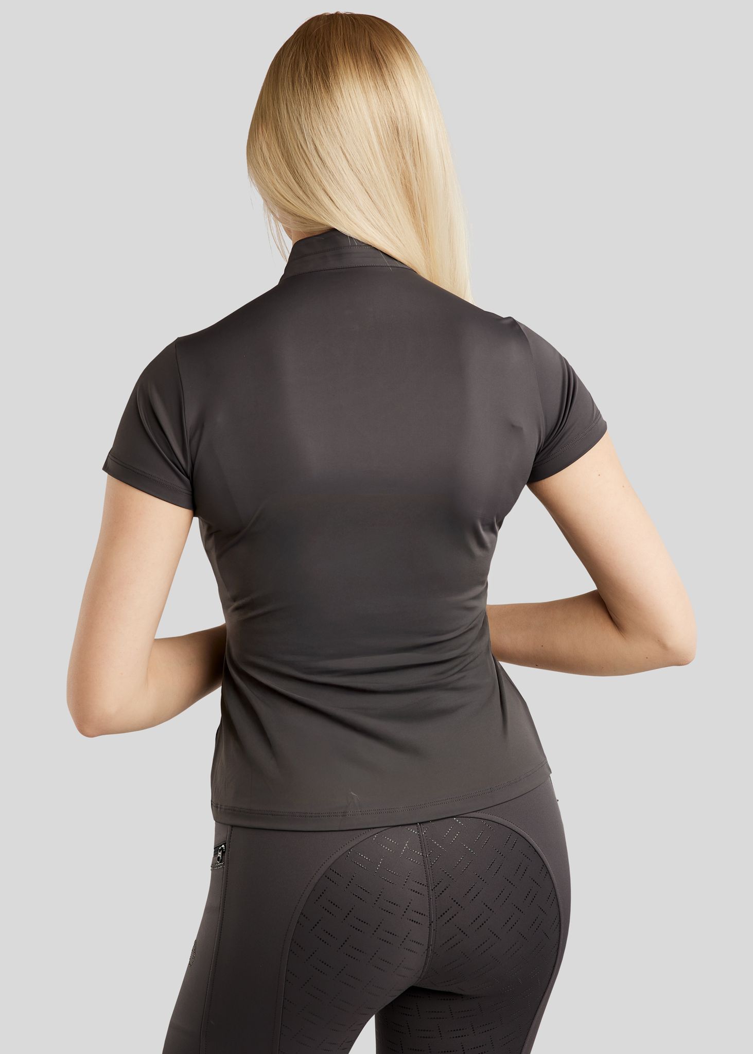 MoPearl Polo m. Pintucks - Slate Grey 