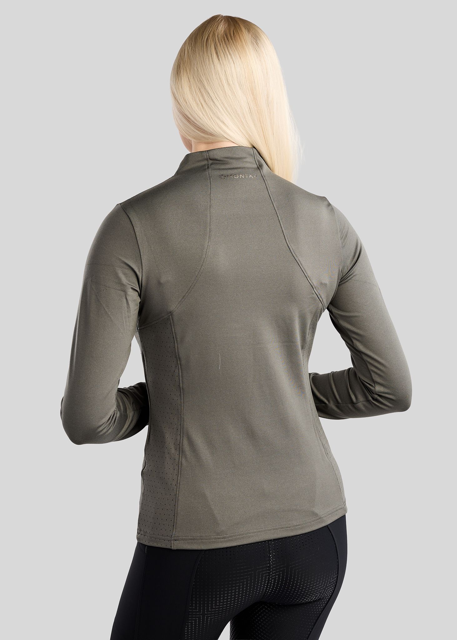 MoZida REFINED Long Sleeved Polo w. Gun Metal Details - Forest Green 