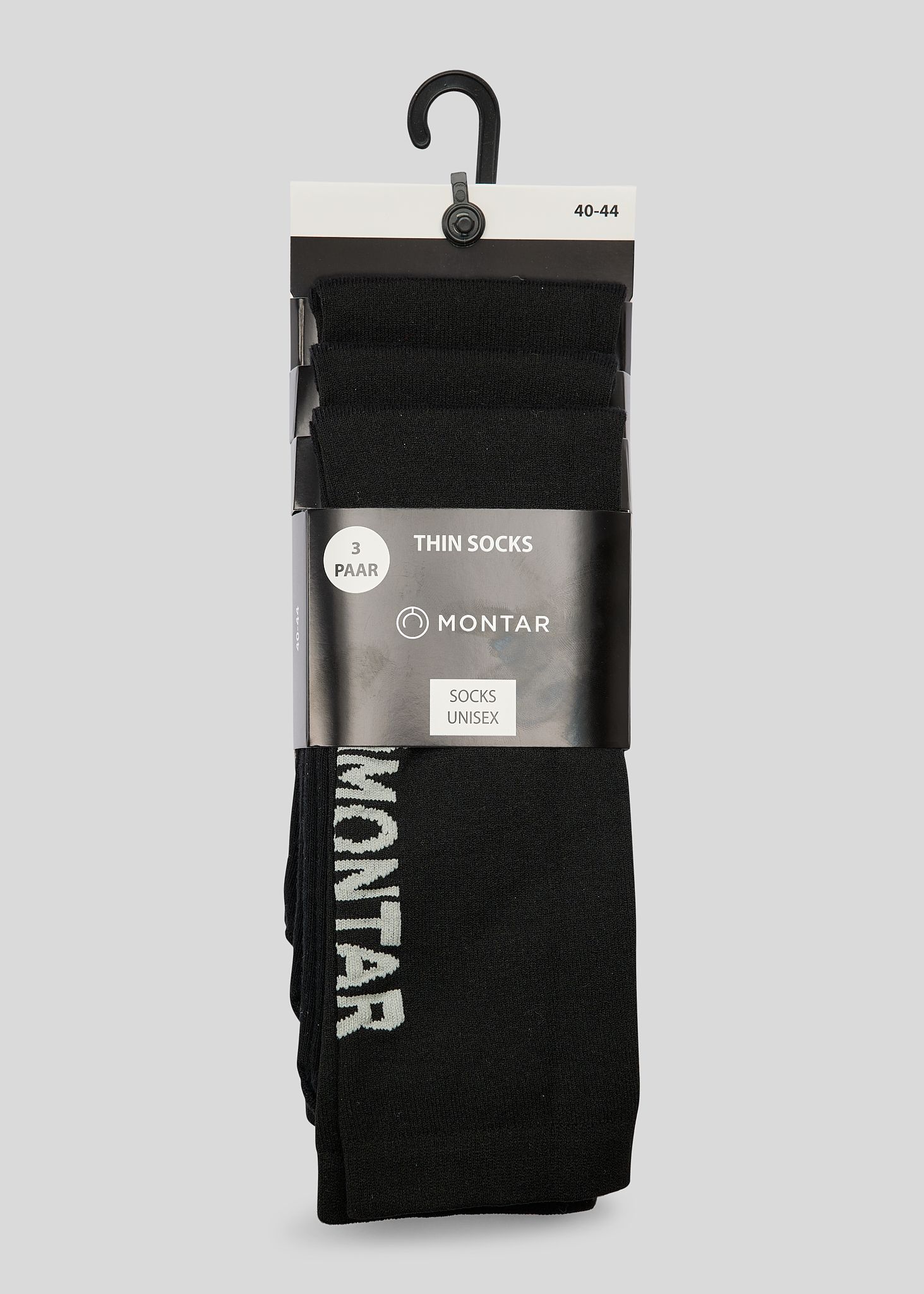 Nylon Socks High 3-Pack - Black 