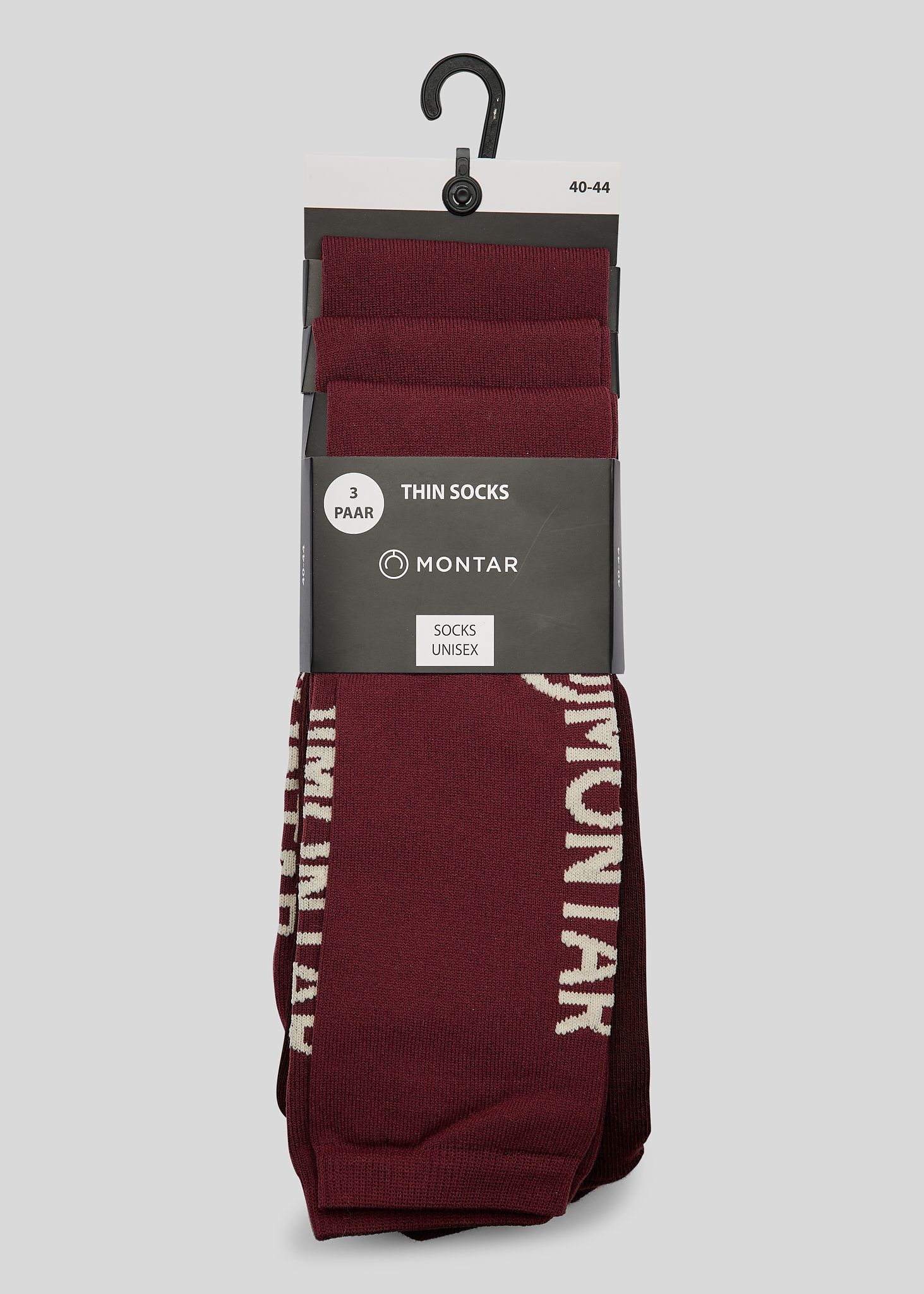 Nylon sock 3 pairs plum