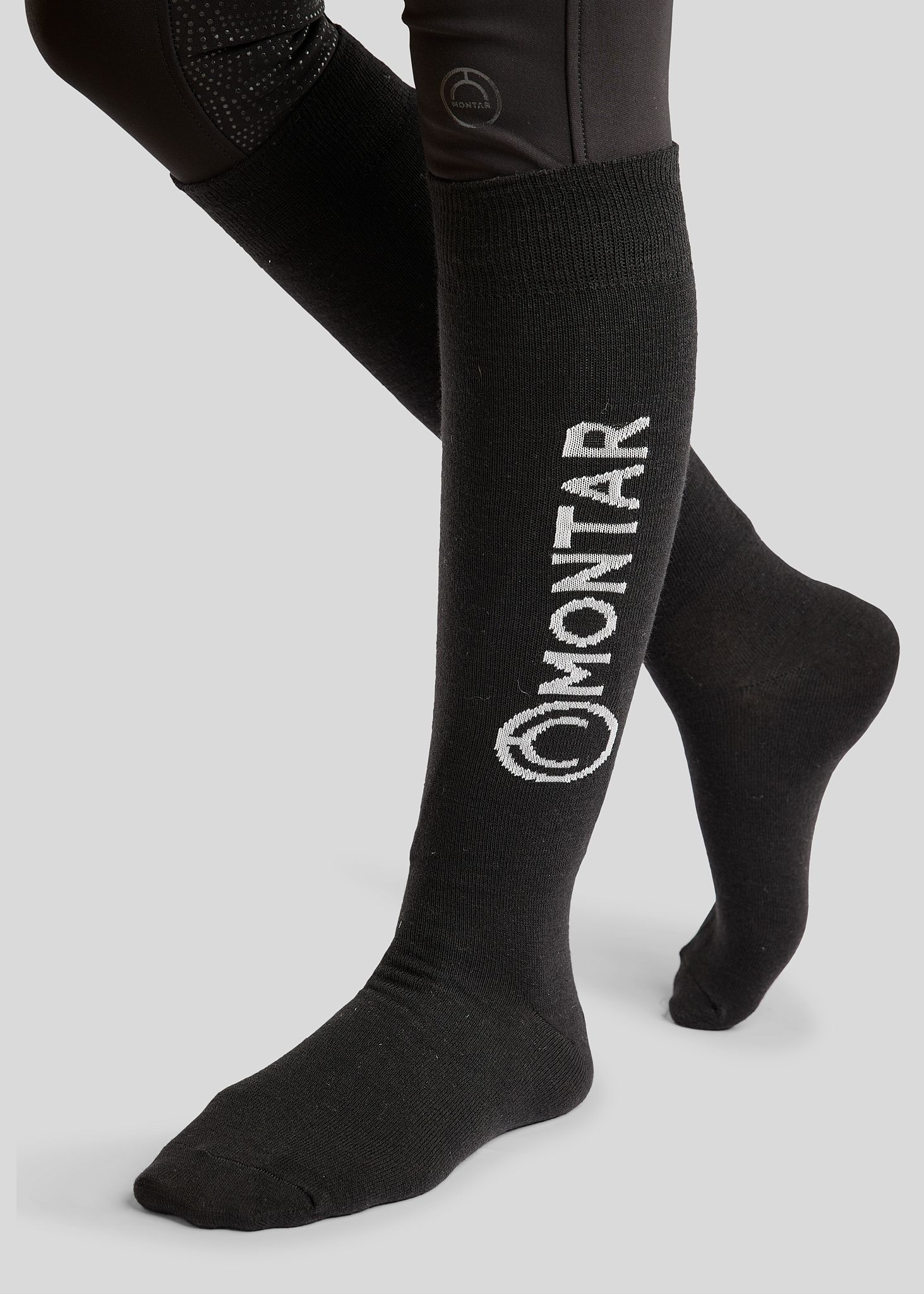 Wool Socks Knee High - Black 