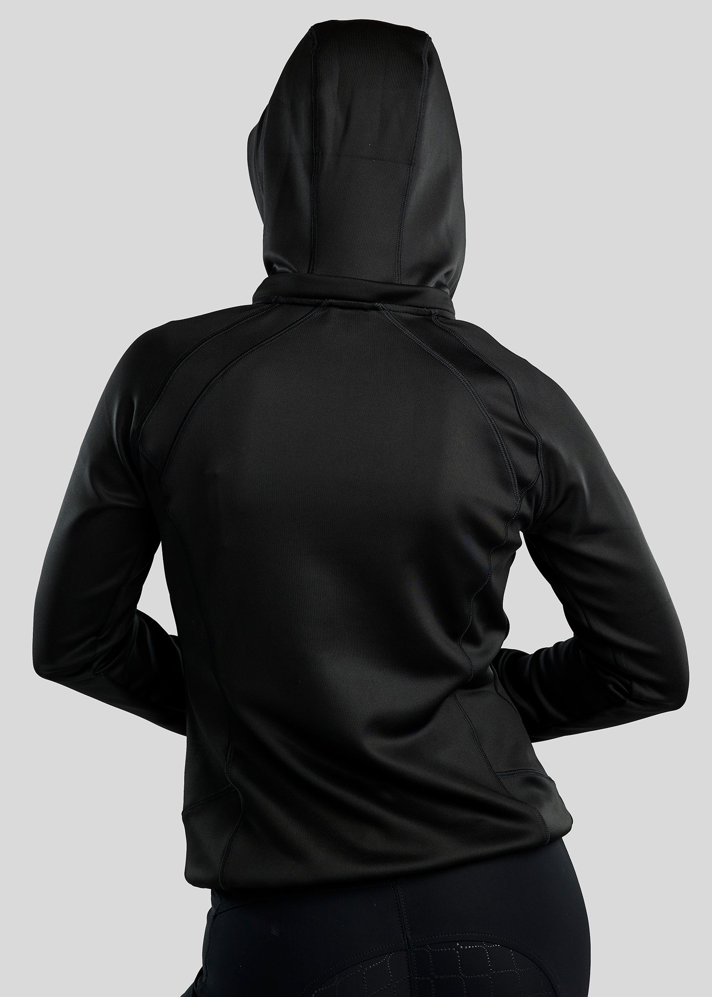 MoBlair Full Zip Softshell Gun Metal Crystal Logo Detachable Hood