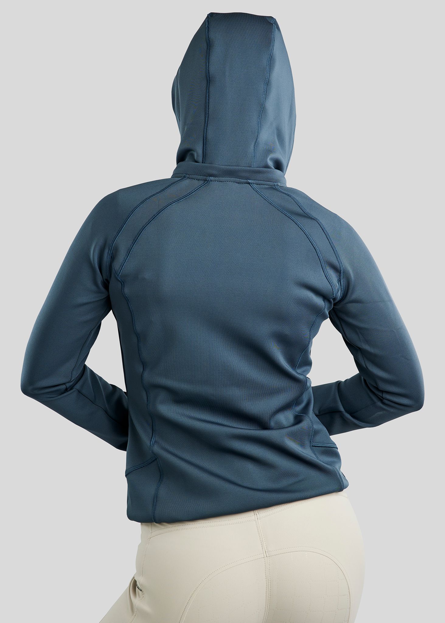 MoBlair Full Zip Softshell Gun Metal Crystal Logo Detachable Hood