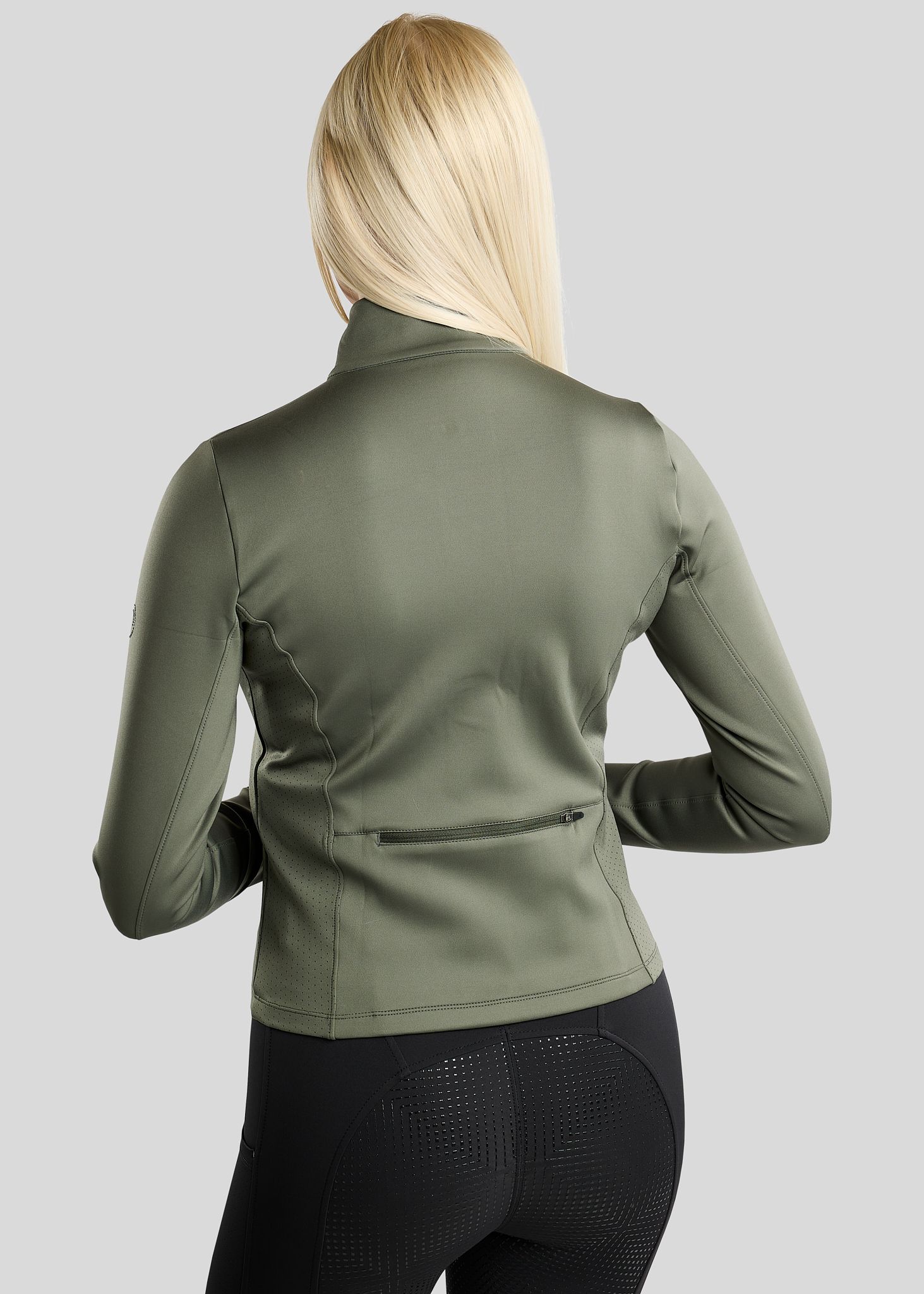 MoZida REFINED Full Zip Jacket w. Gun Metal Details -  Forest Green 