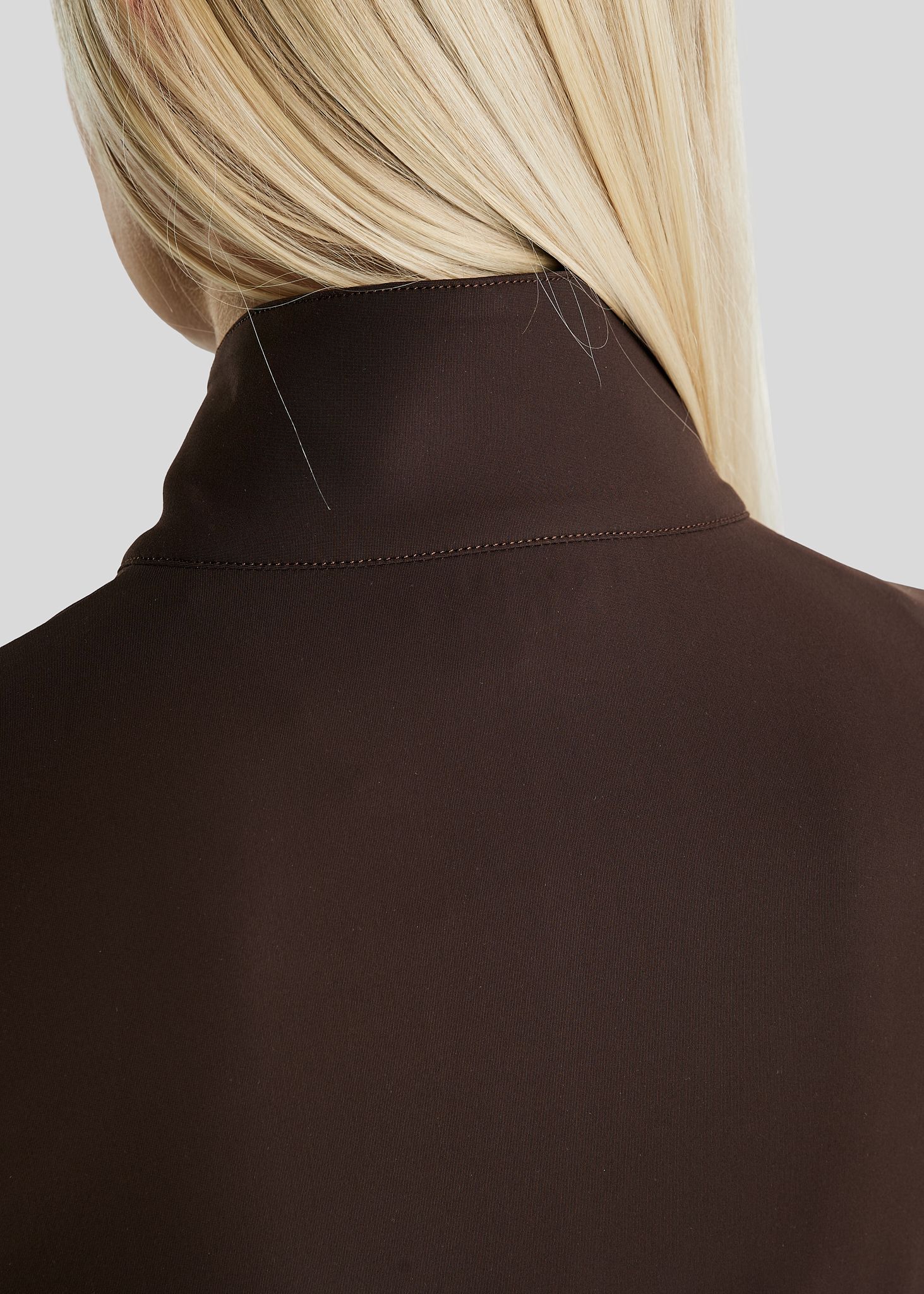 MoZida REFINED Jacket w. Gun Metal Crystal Logo - Brown 