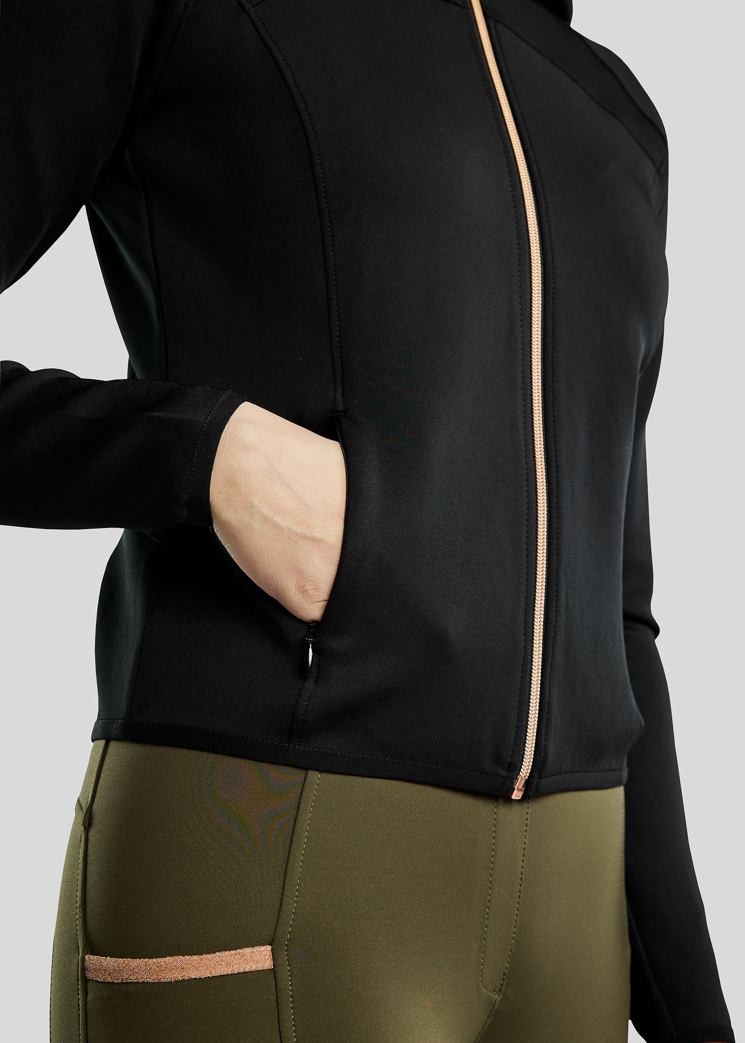 MoGlenda Jacket w. Rosegold Caviar Tape - Black 