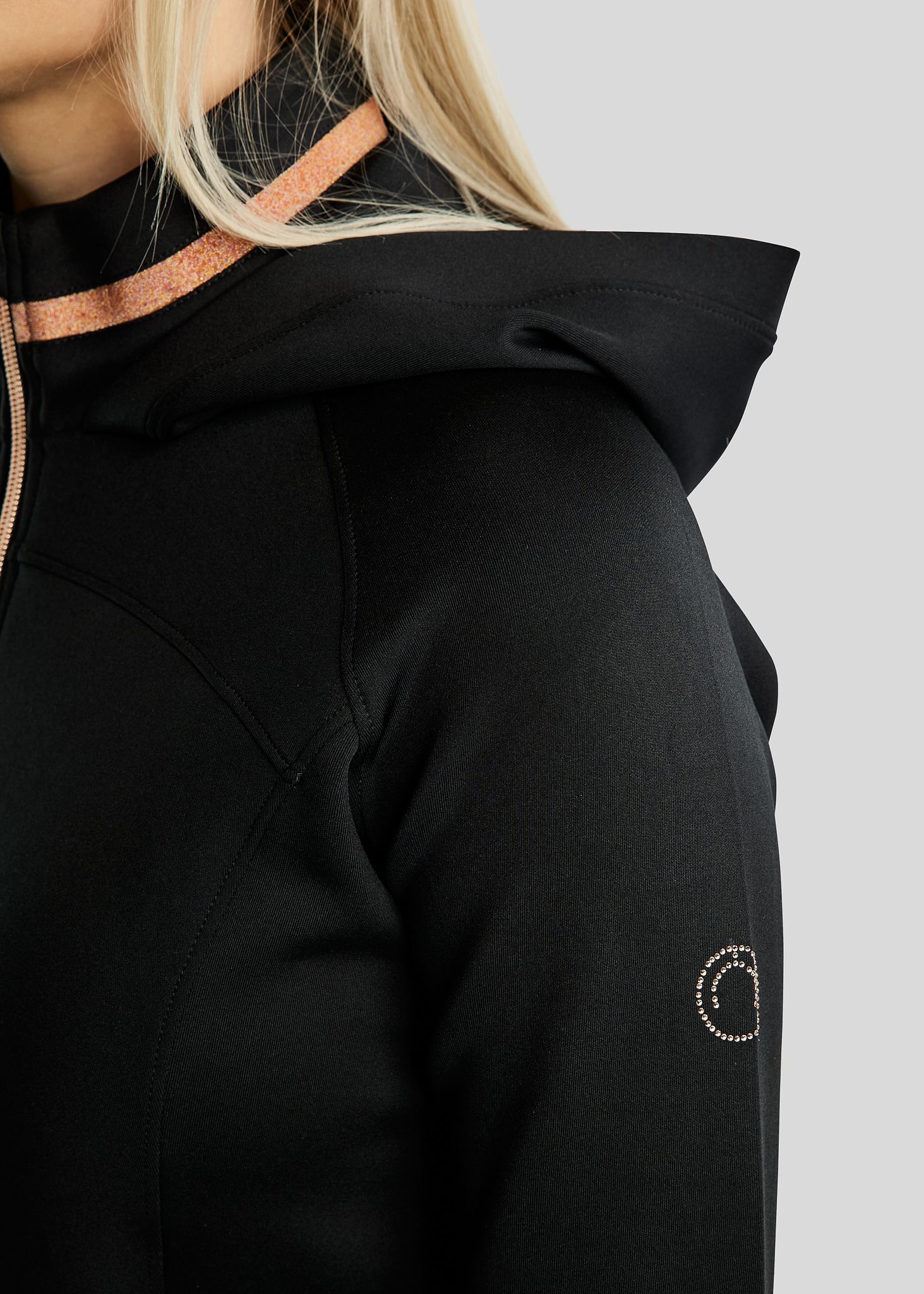 MoGlenda Jacket w. Rosegold Caviar Tape - Black 
