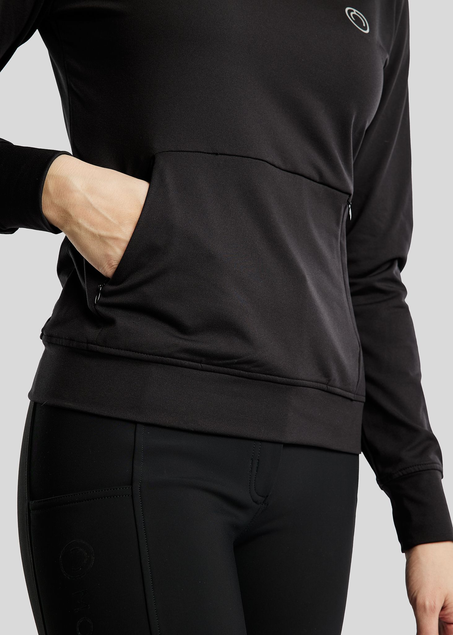 MoEsta Thermo Hoodie w. Reflective Print - Black 