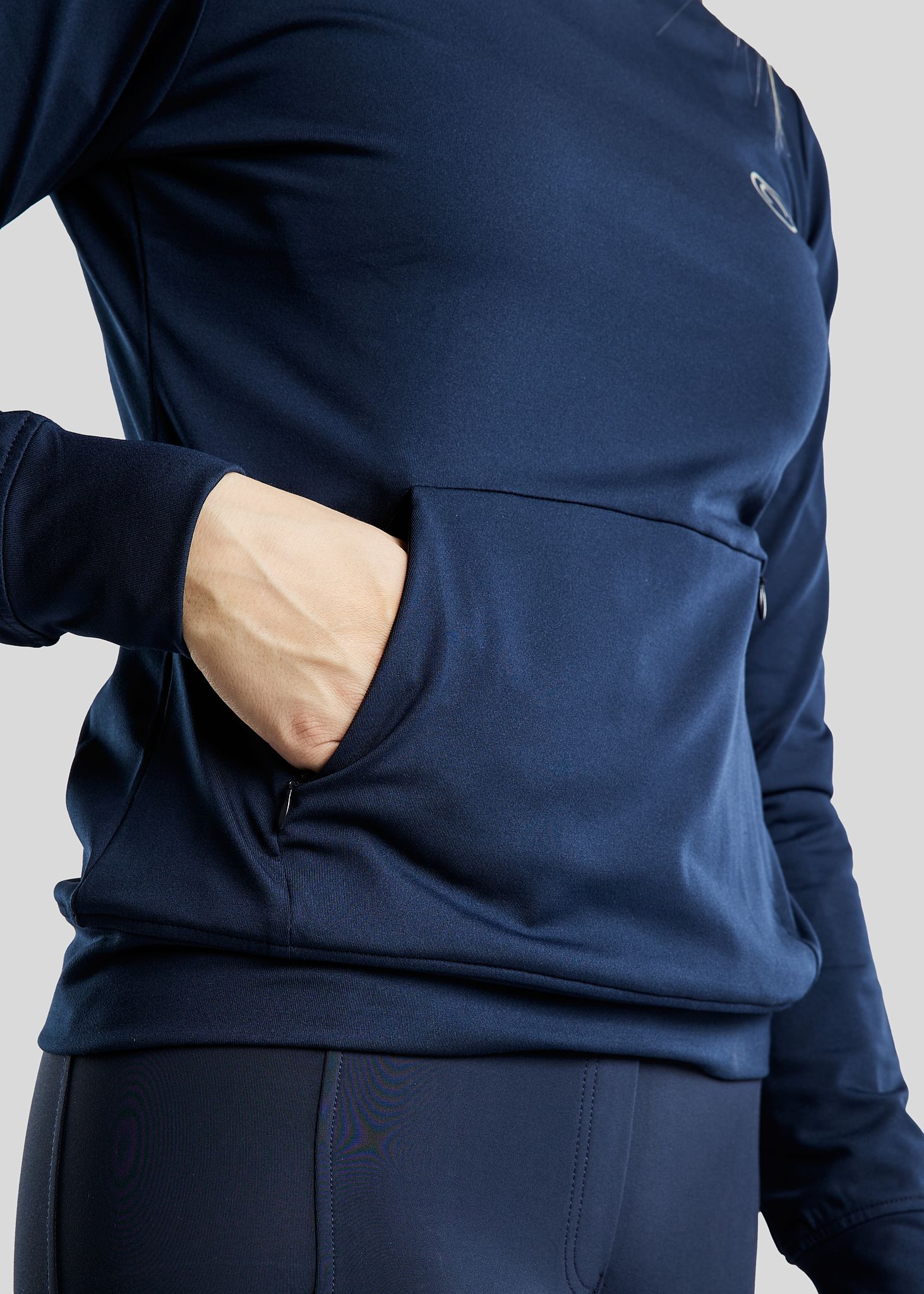 MoEsta Thermo Hoodie w. Reflective Print - Navy 