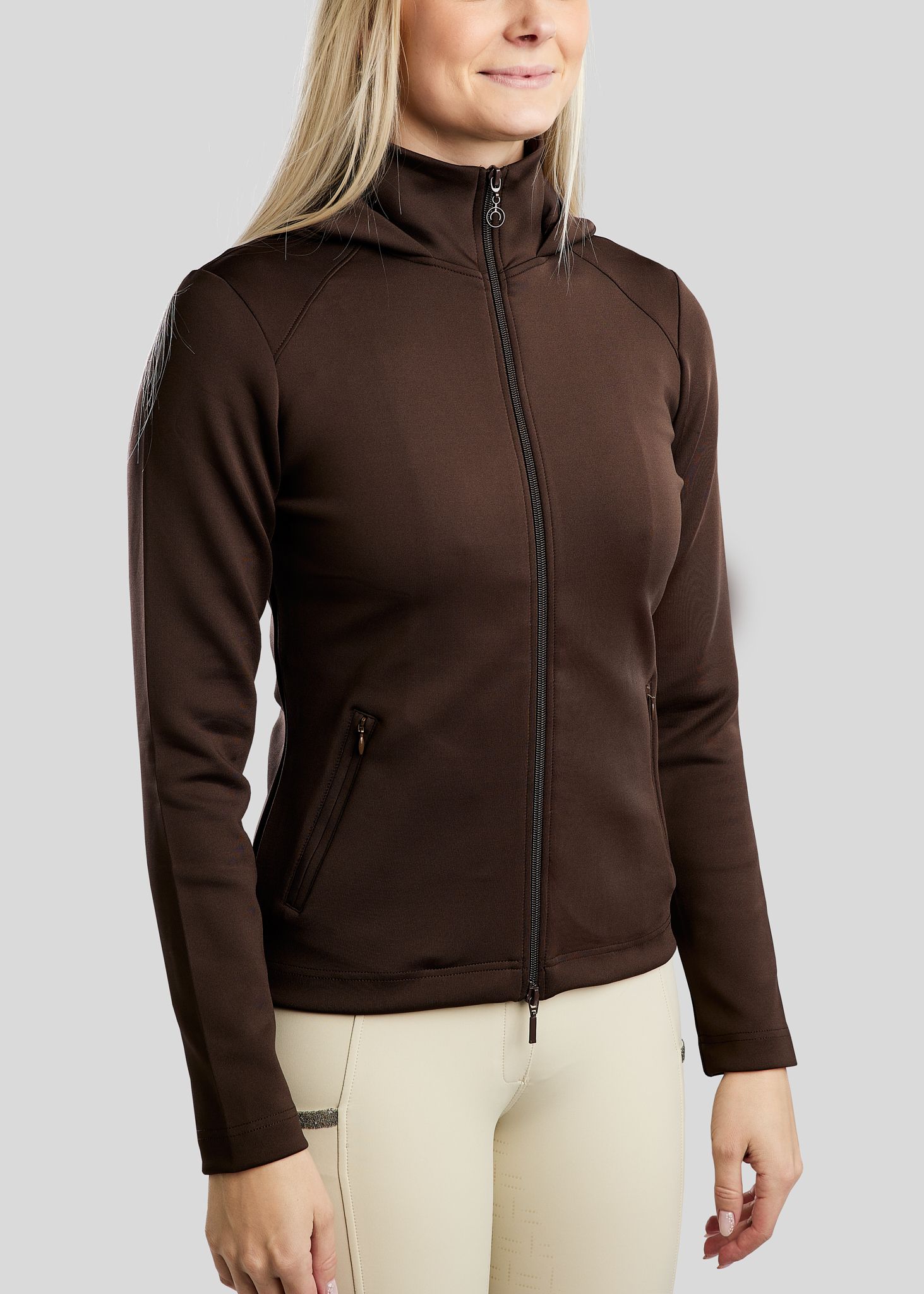 MoAddie Softshell Jacket w. Rosegold Logo - Brown 
