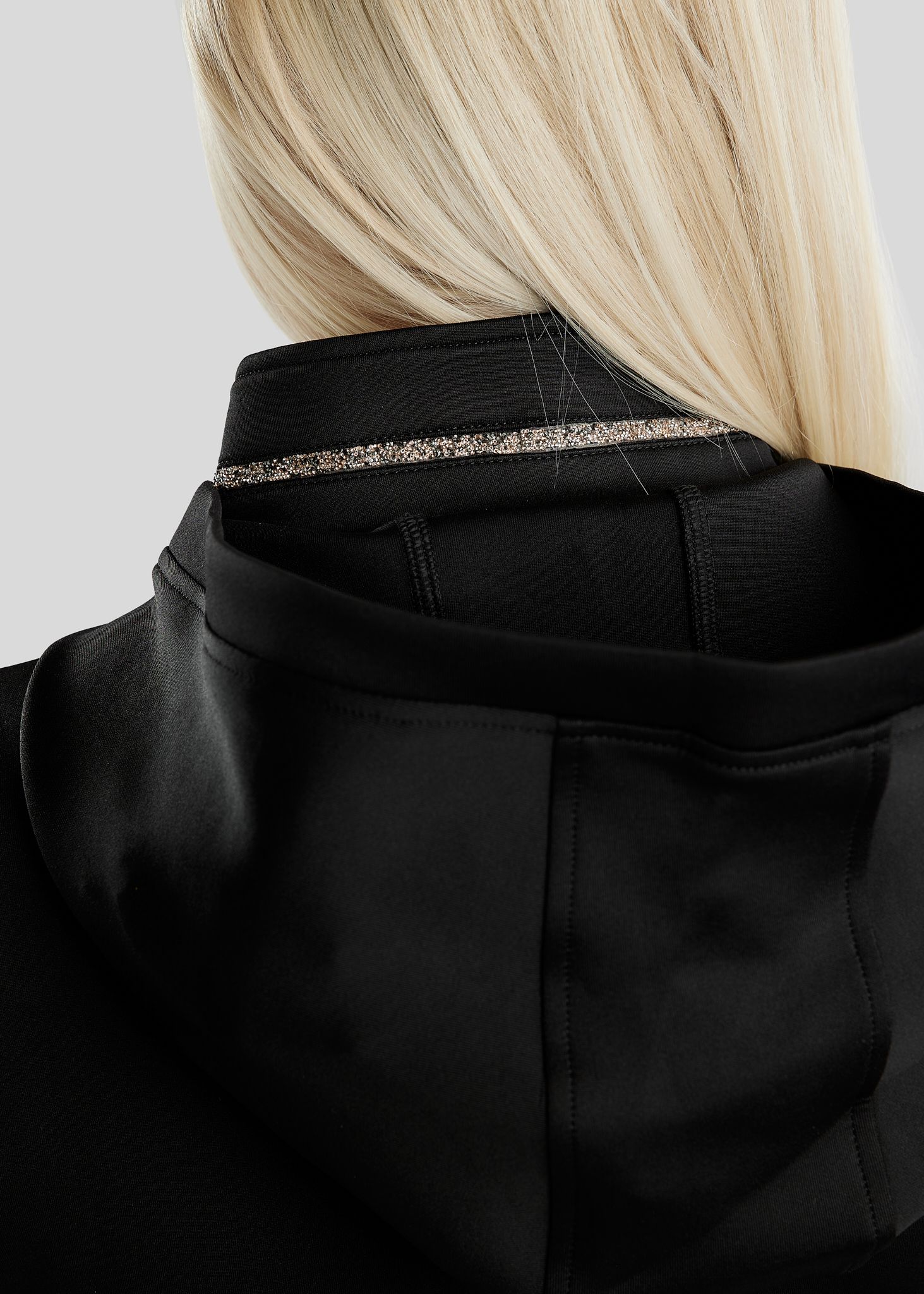 MoLila Jacket w. Champagne Crystal Tape and Crystals - Black