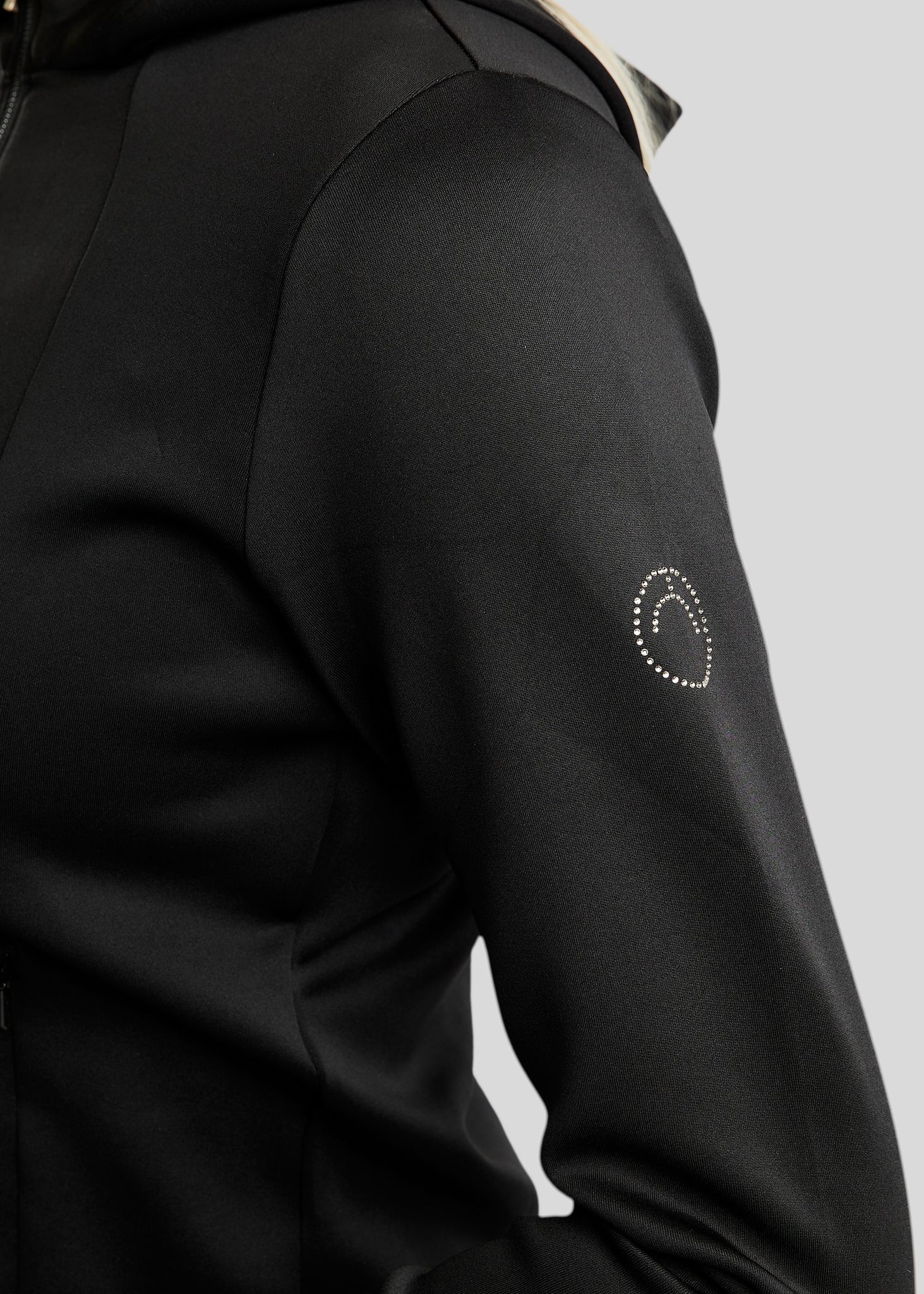 MoLila Jacket w. Champagne Crystal Tape and Crystals - Black