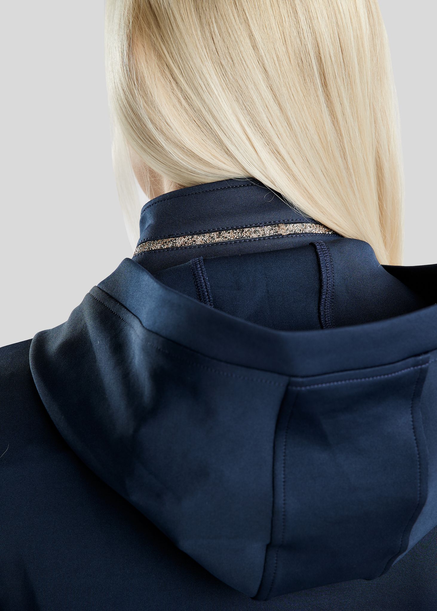 MoLila Jacket w. Champagne Crystal Tape and Crystals - Navy