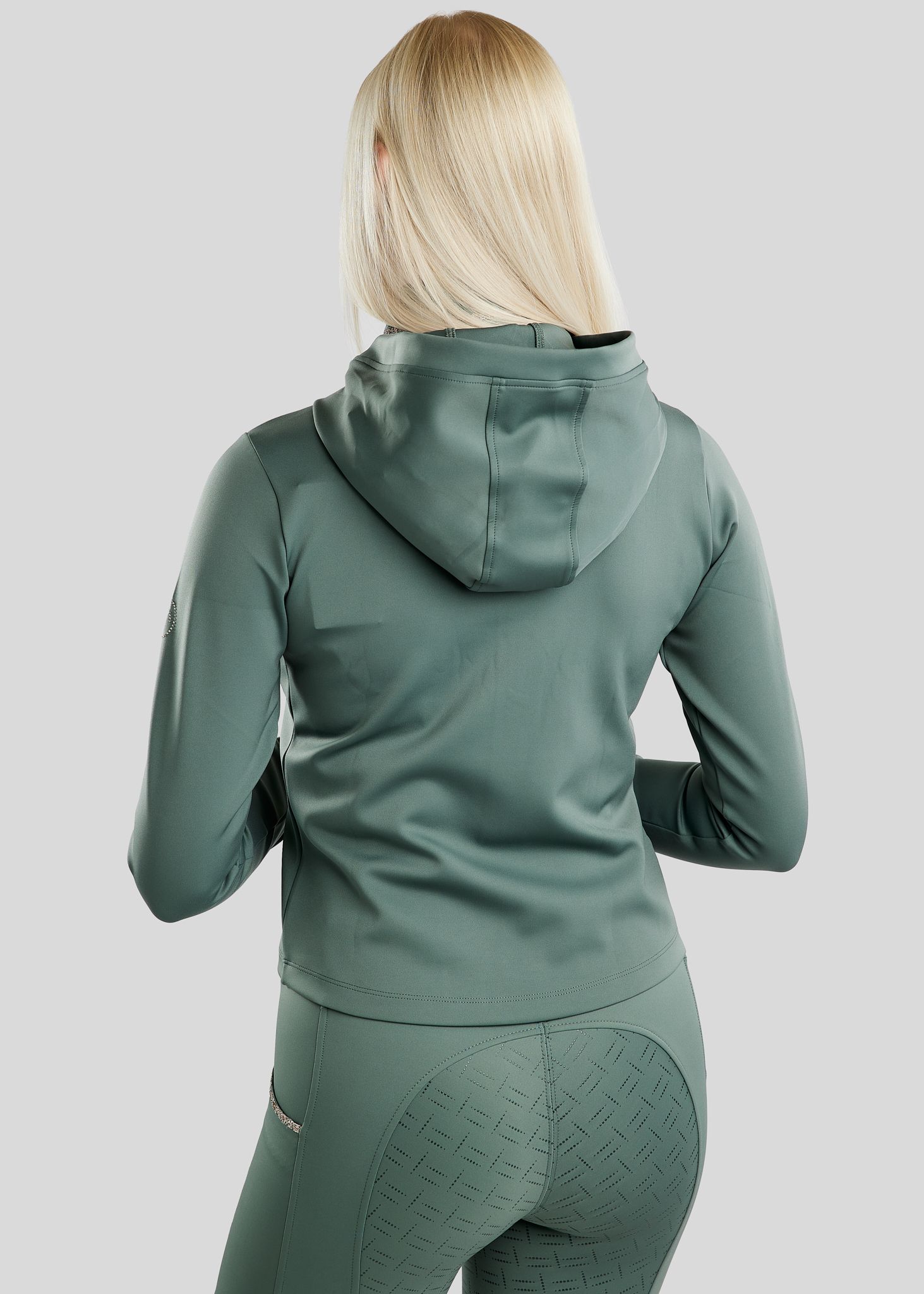 MoLila Jacket w. Champagne Crystal Tape and Crystals - Jade