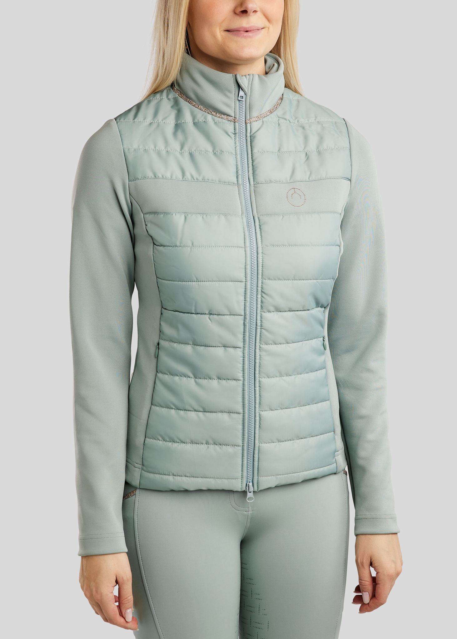 MoLila Hybrid Jacket w. Champagne Crystal Tape and Crystals - Turin